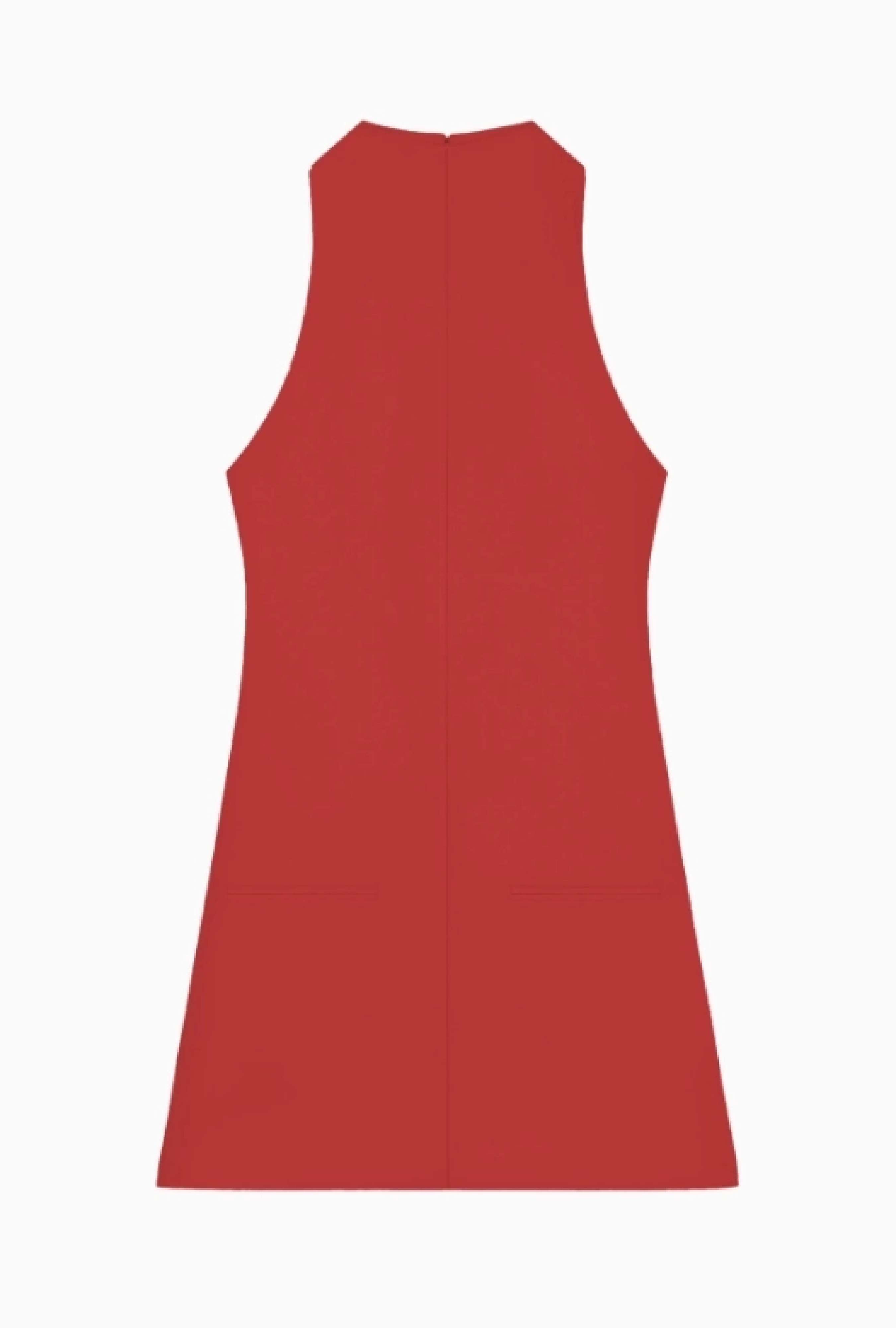 Robe Courreges 2-pocket A-line Red