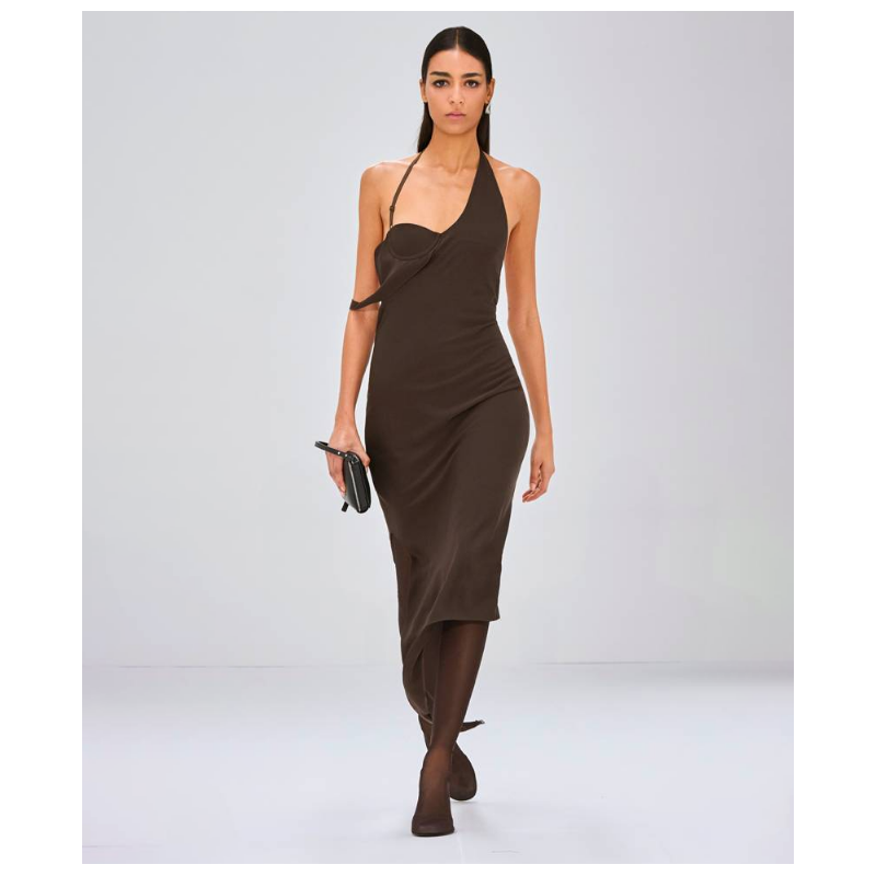 Robe Courreges Undressed Tech Chocolat