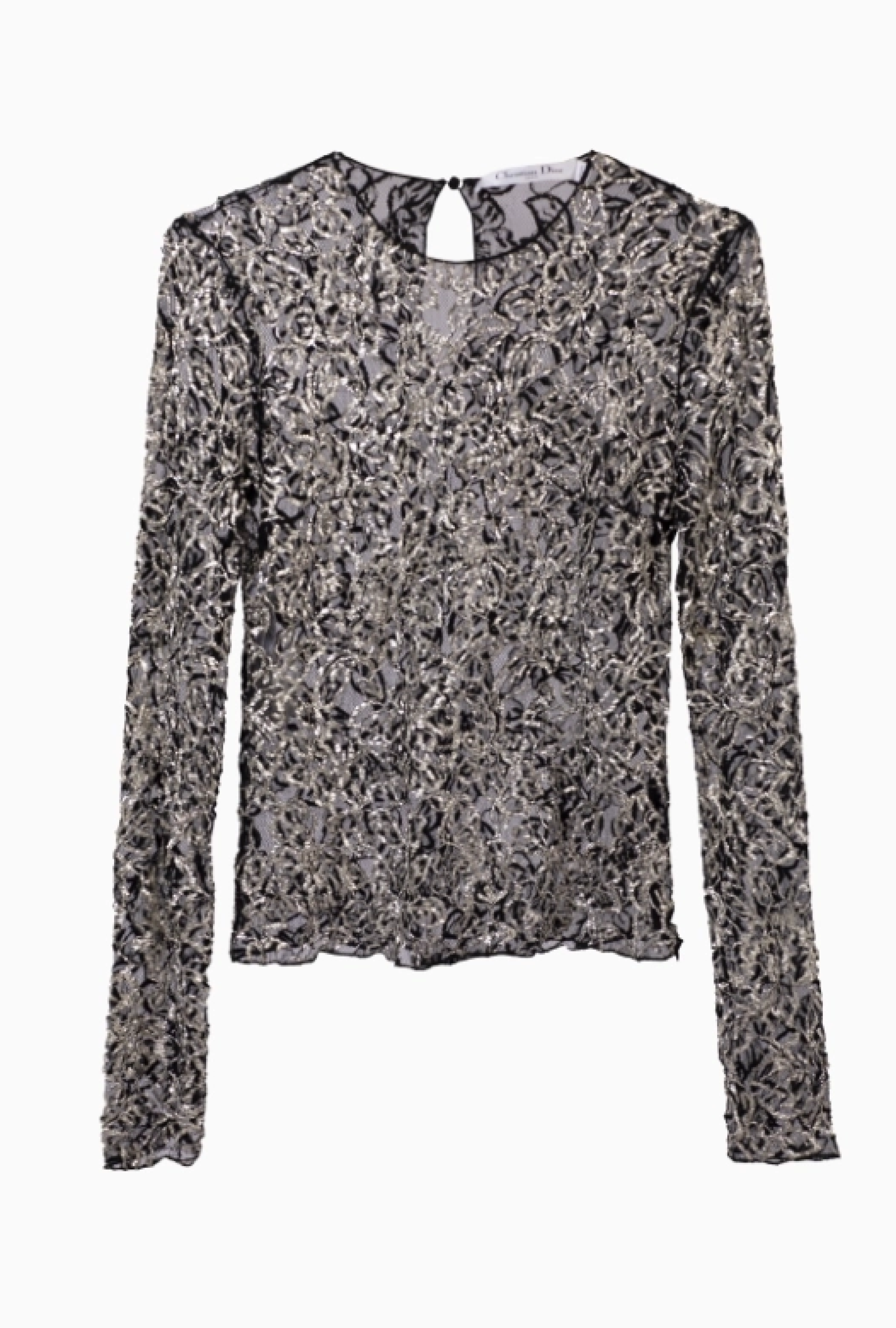 Top Christian Dior Noir Graphique