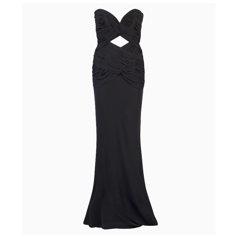 Robe Vicky Tiel Couture  Minuit Sculpté