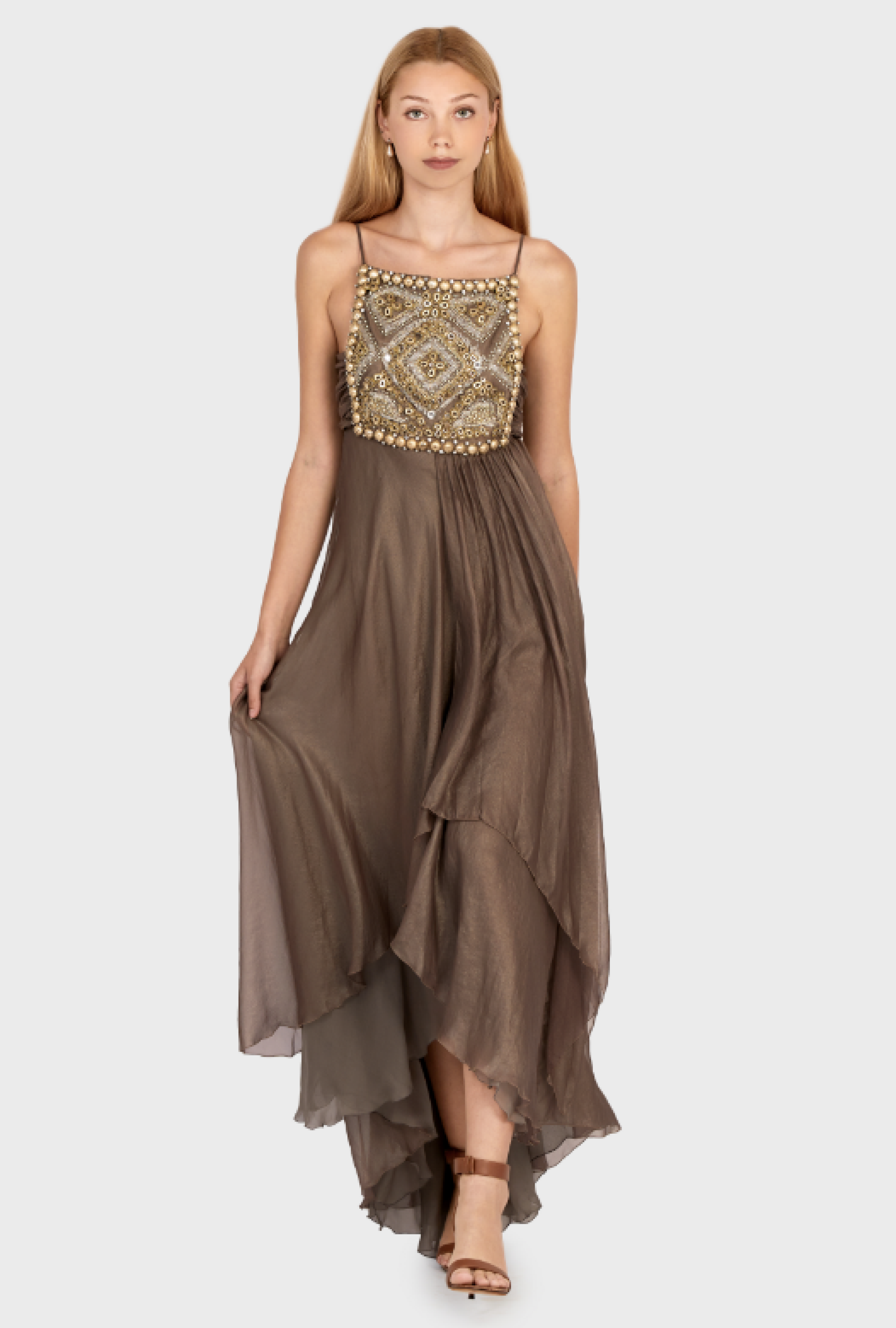 Robe Jean-Louis Scherrer Sable Impérial