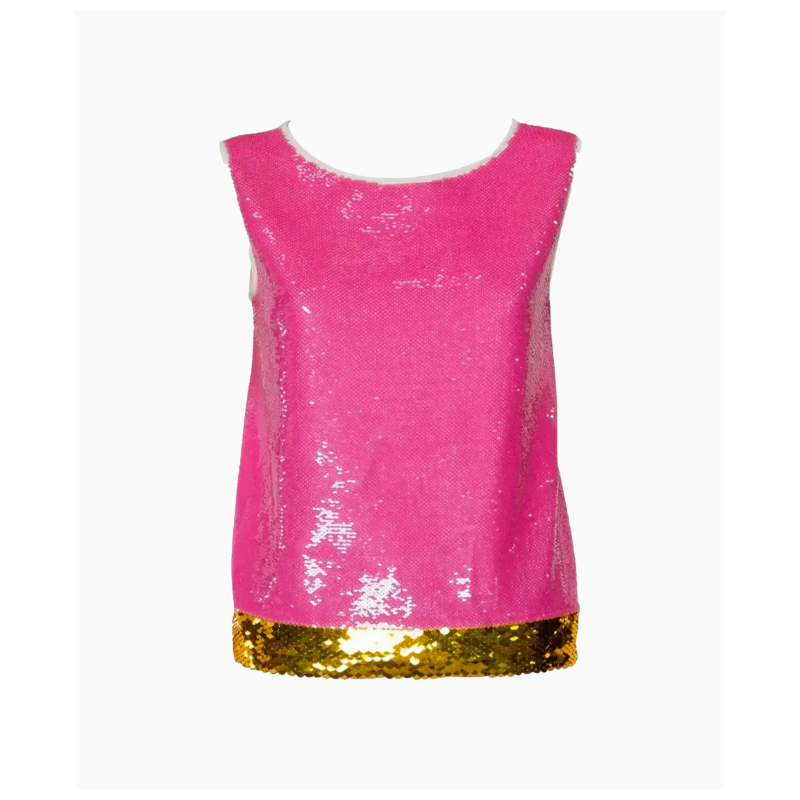Top Prada Pink Sequin 2010s