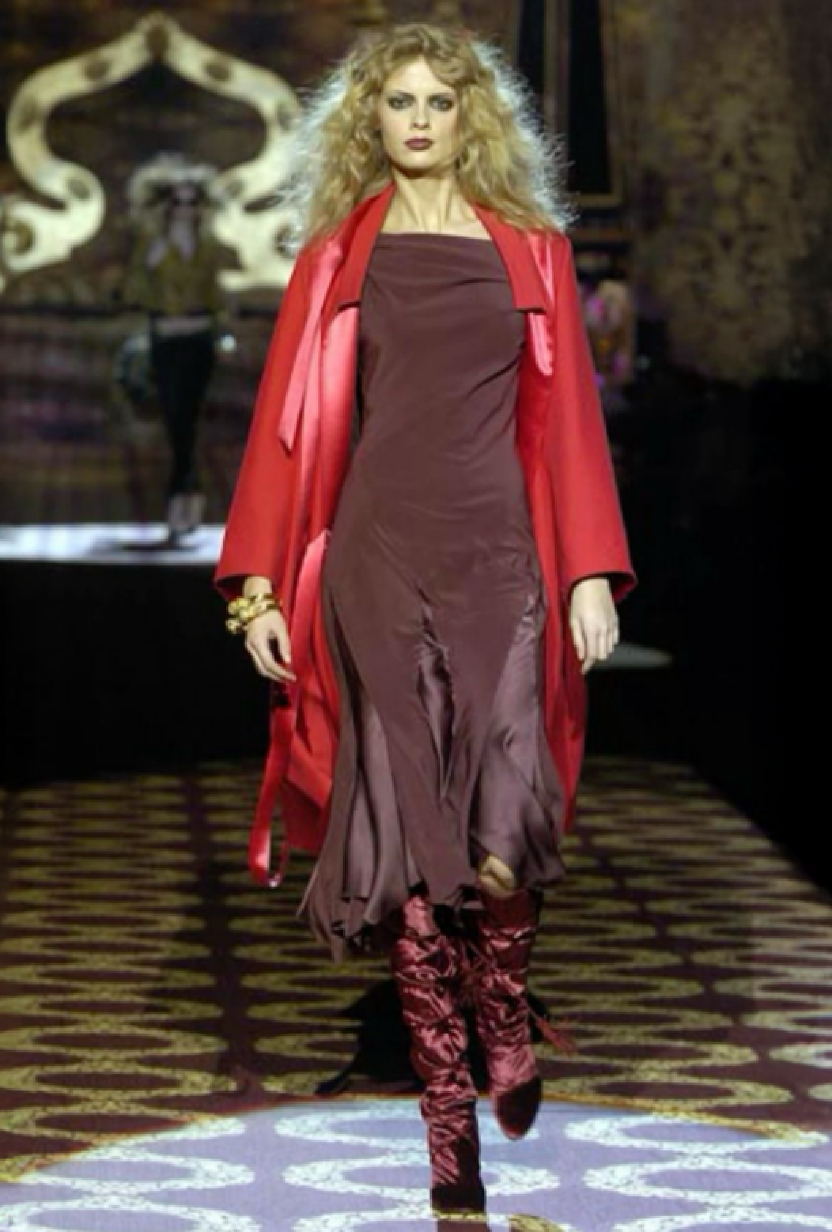 Robe Roberto Cavalli Silk Bias Cut Black FW 2004