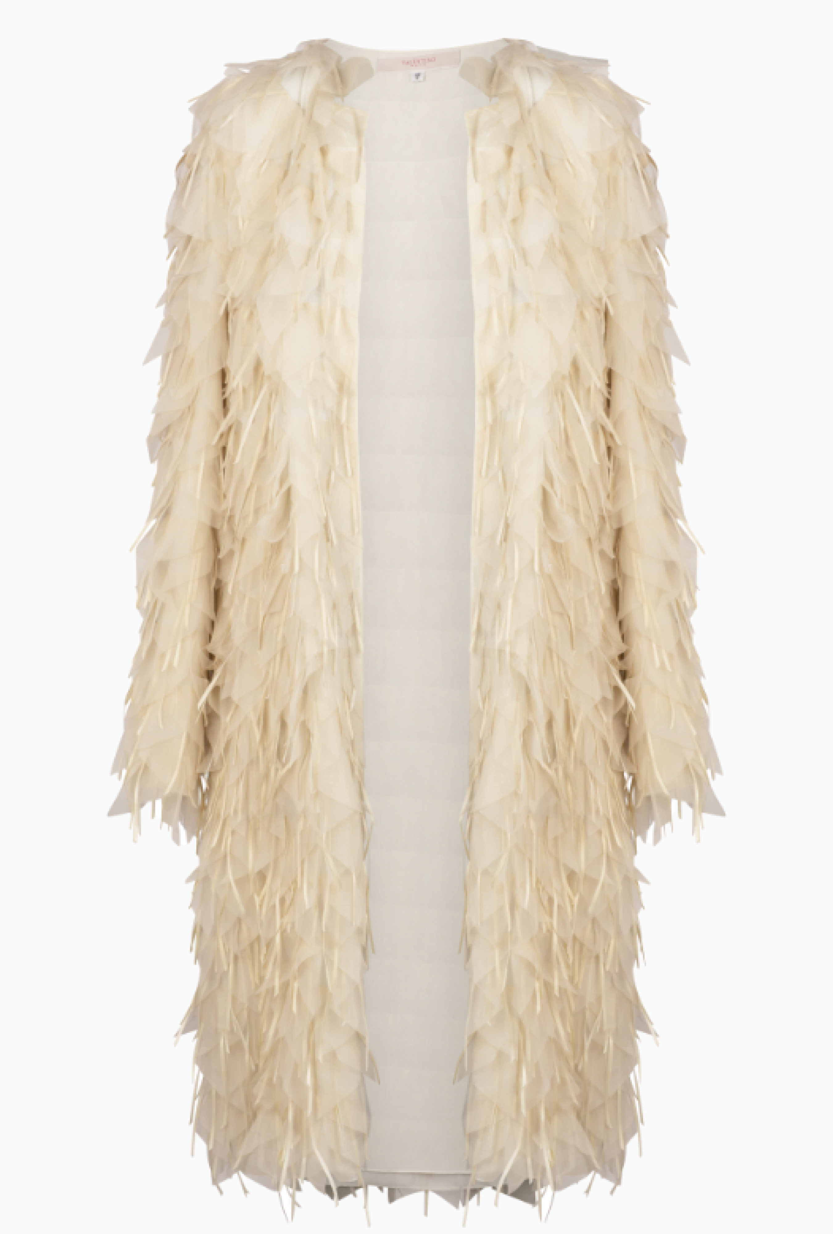 Cape Valentino Plumes Organza Circa 1993 Haute Couture