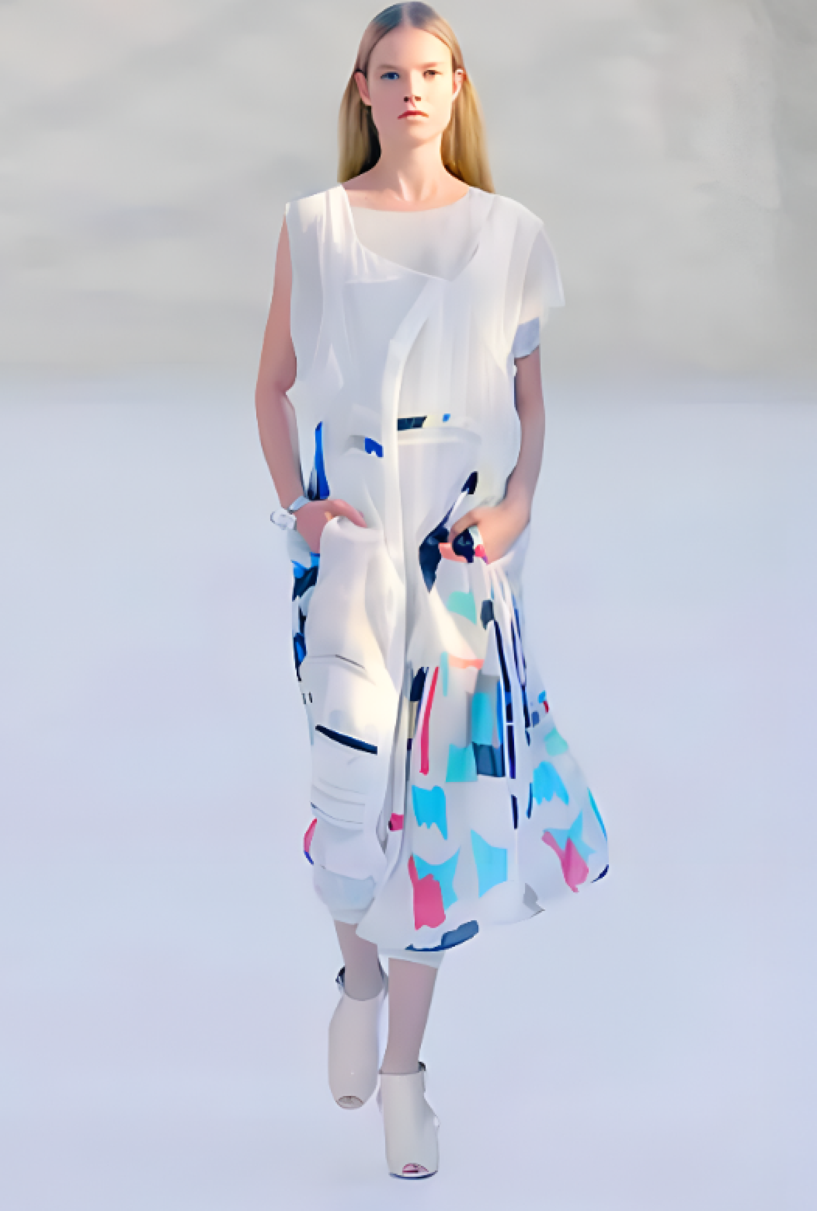 Robe Chloe Brush Print SS2008