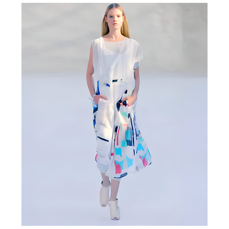 Robe Chloe Brush Print SS2008