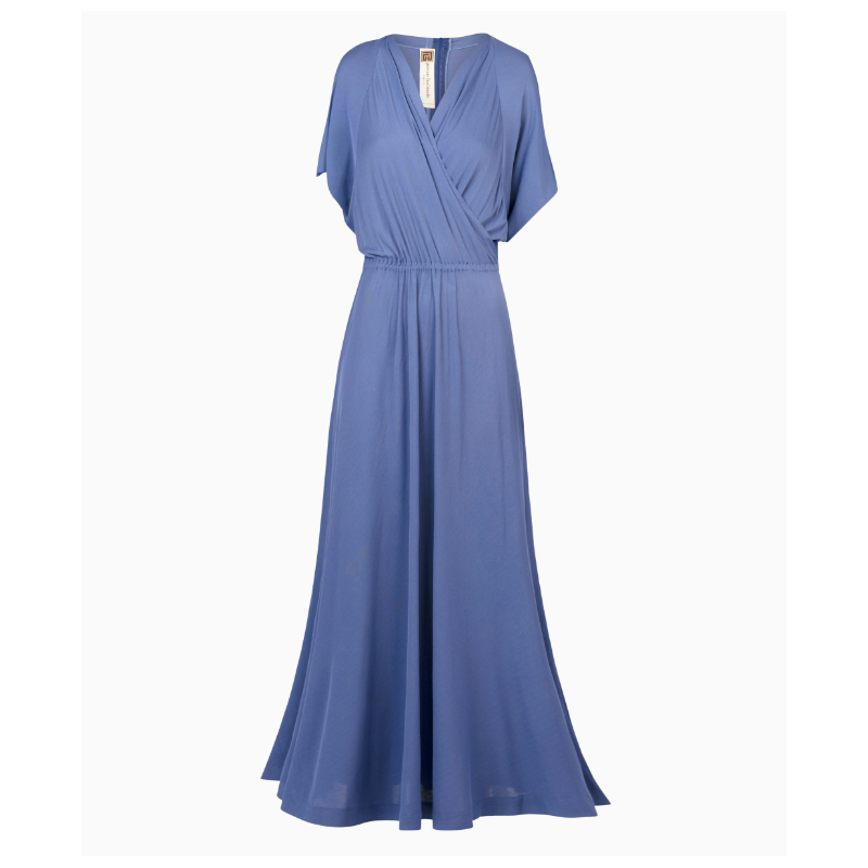 Robe Balmain Bleu Pervenche Circa 1970