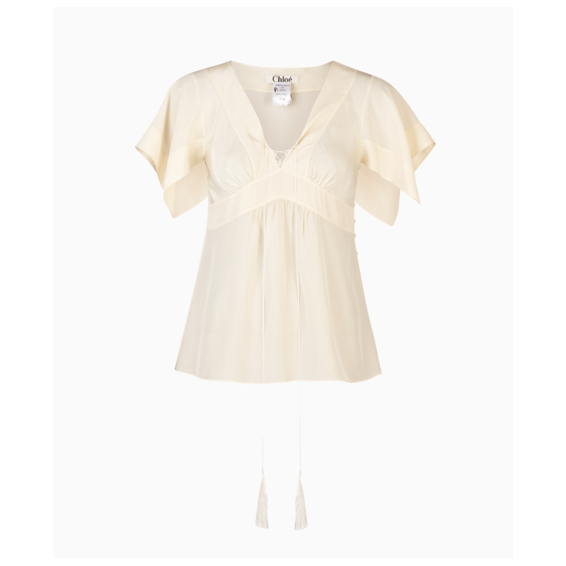 Top Chloe Soie Ivoire FW2004 par Phoebe Philo