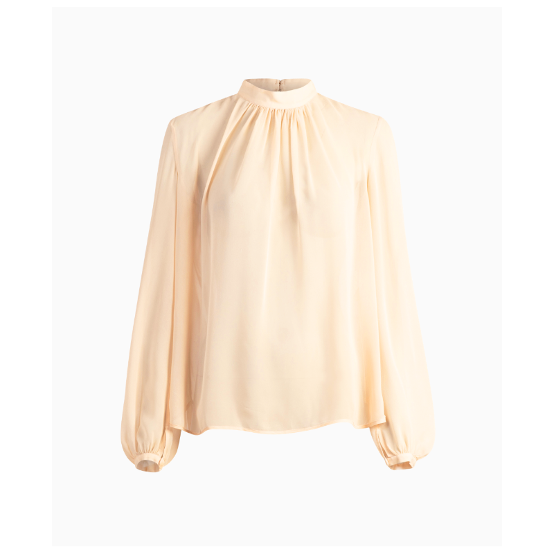 Top Tara Jarmon Nude Plissé En Voile