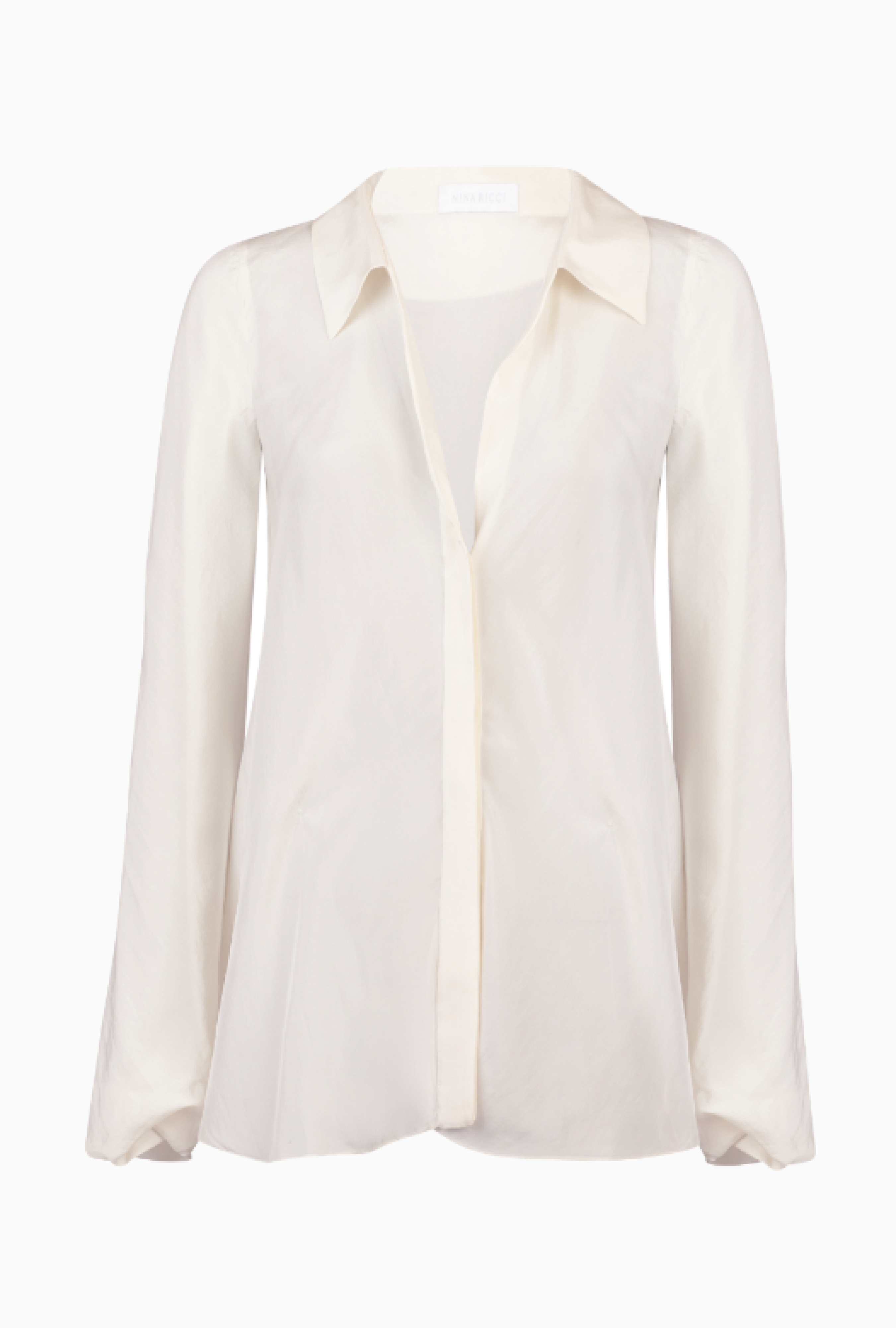 Top Nina Ricci Organza De Soie Ivoire