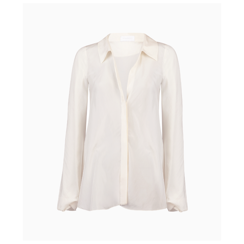 Top Nina Ricci Organza De Soie Ivoire