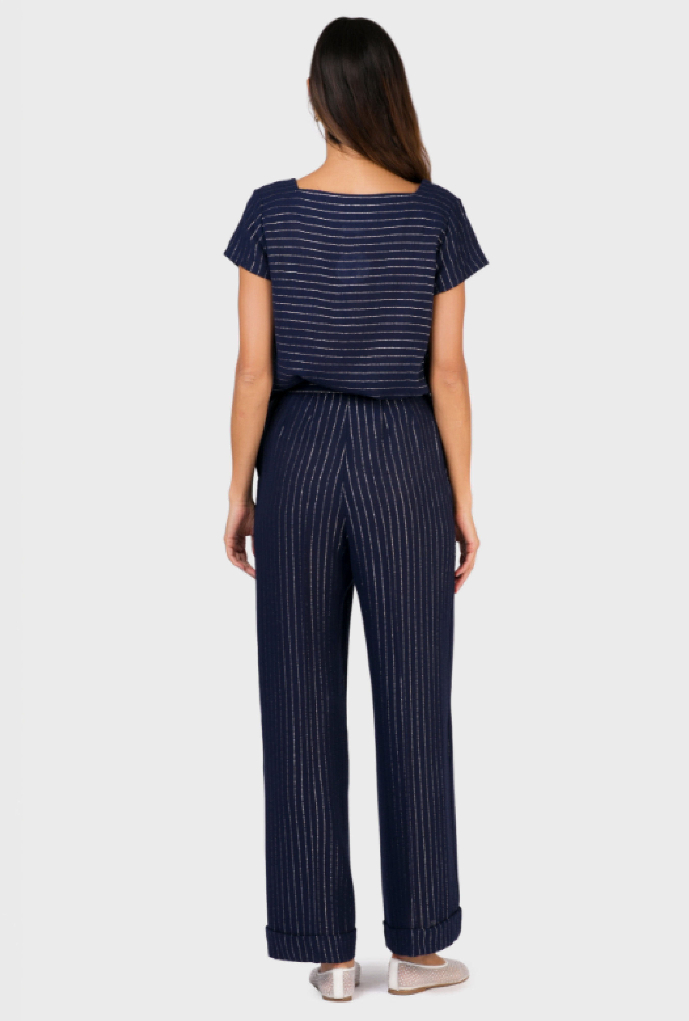 Ensemble Yves Saint Laurent Rayé Circa 1980