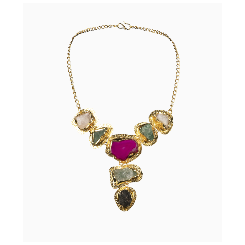 Collier Vintage Mineral Stones