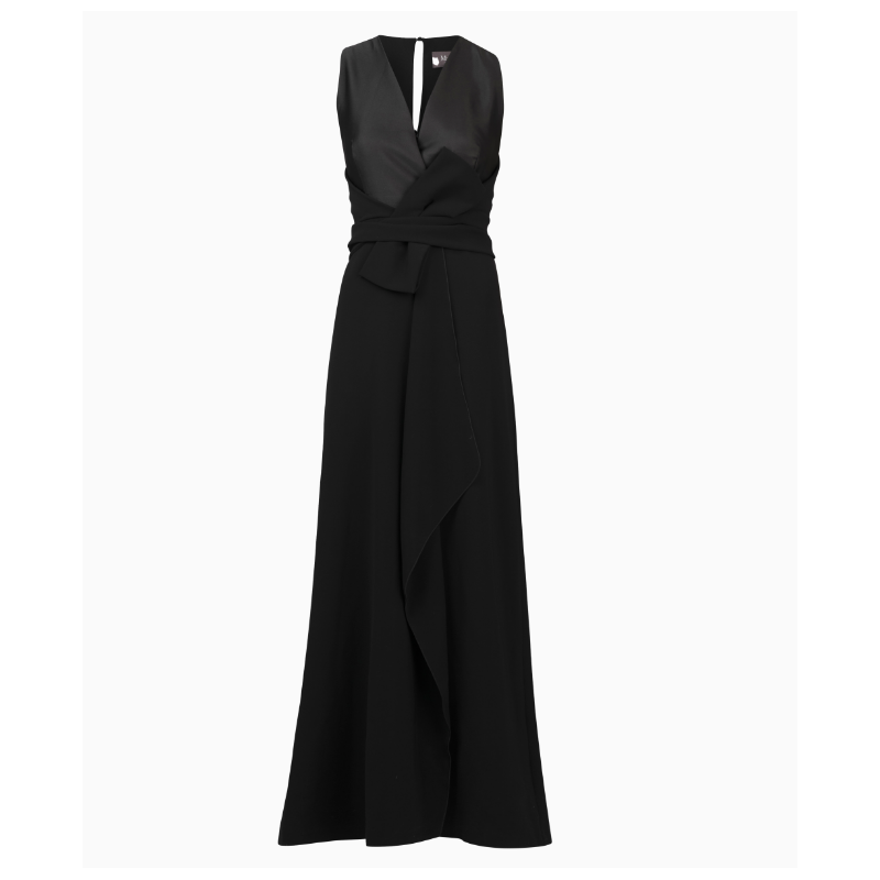 Robe Max Mara Drapée Noire Circa 2010