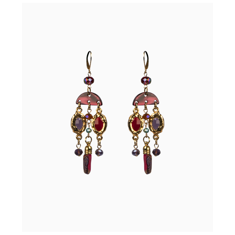 Boucles D'Oreilles Etro Statement Baroque Circa 2000