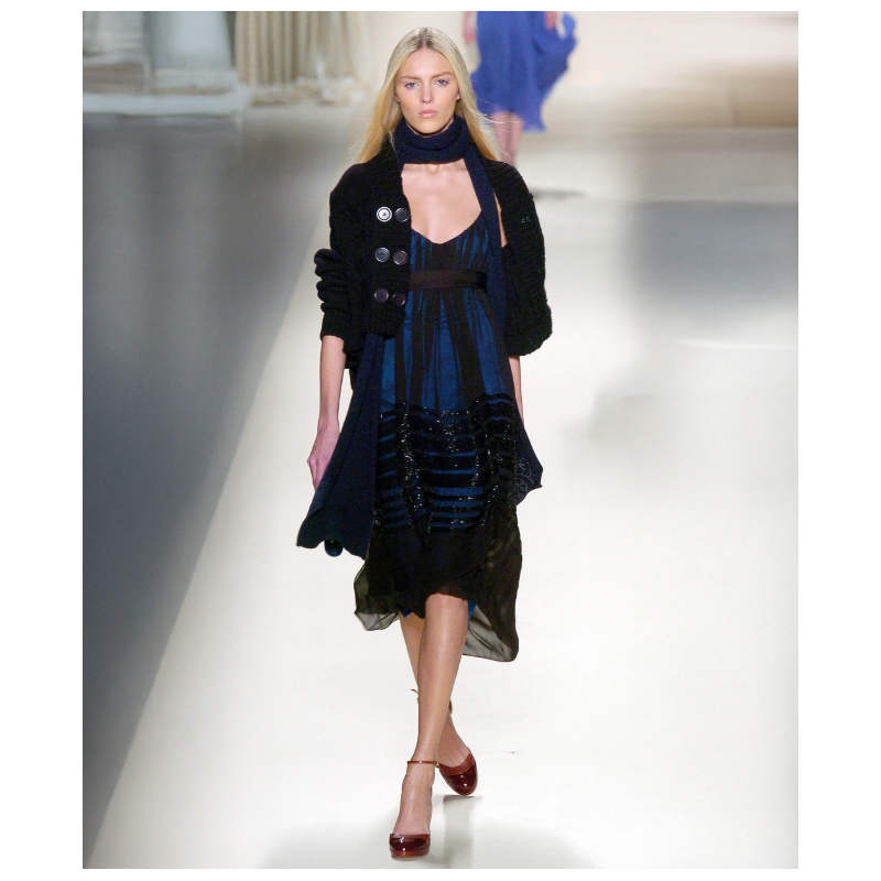 Robe Chloe Dark Blue Fw2005 By Phoebe Philo