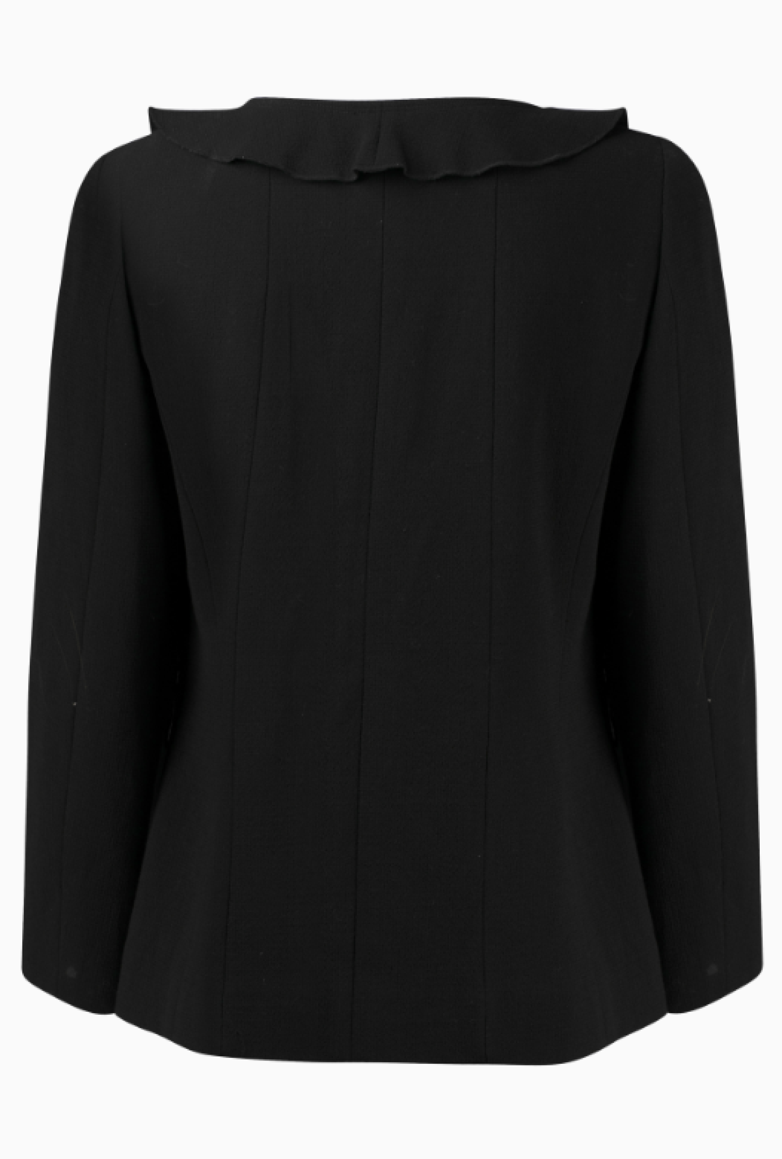 Veste Chanel Volant Noir FW1999 Par Karl Lagerfeld