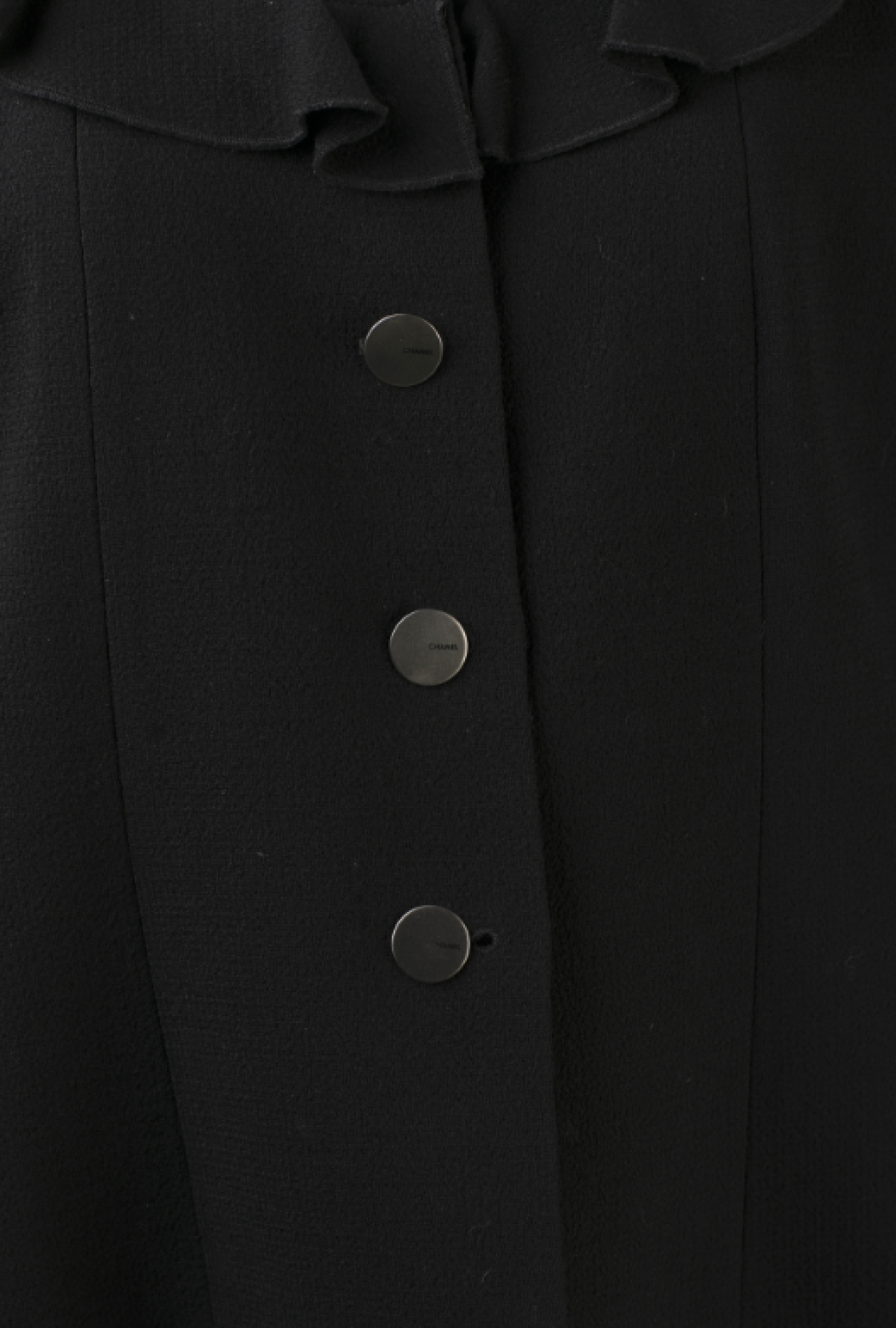 Veste Chanel Volant Noir FW1999 Par Karl Lagerfeld