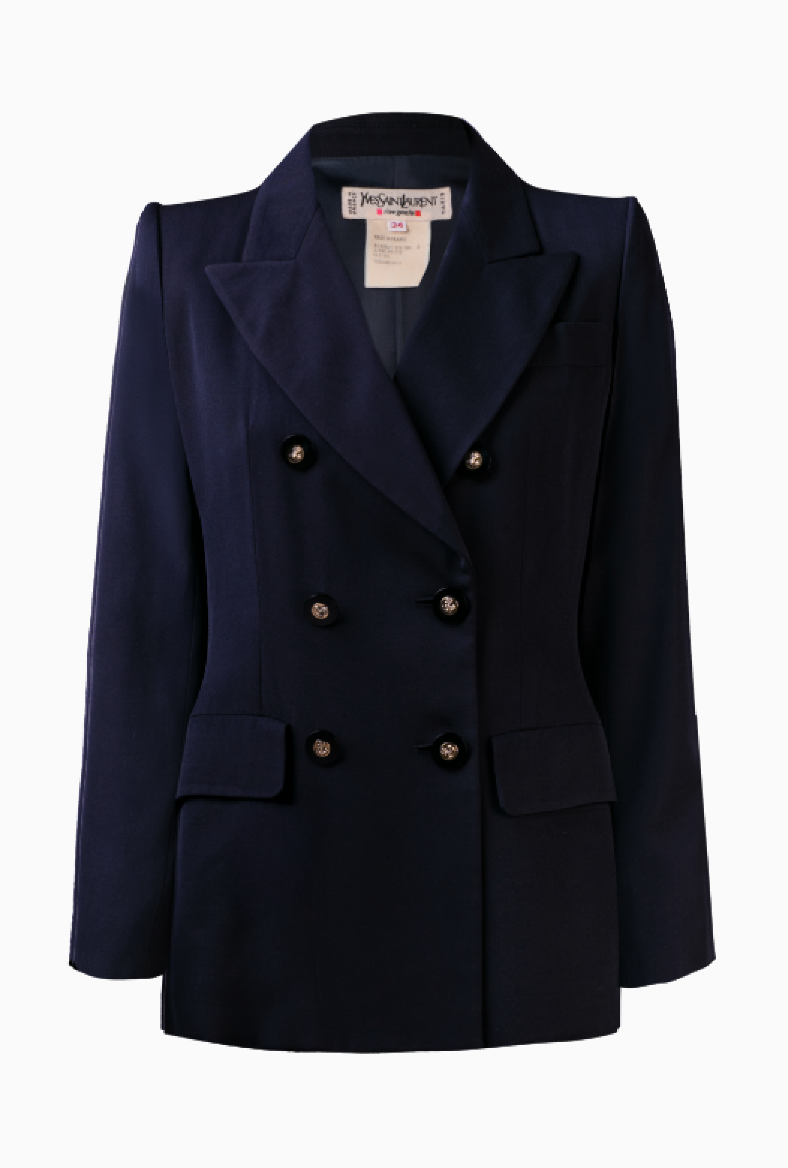 Veste Yves Saint Laurent Marine Ss1989 Par Yves Saint Laurent