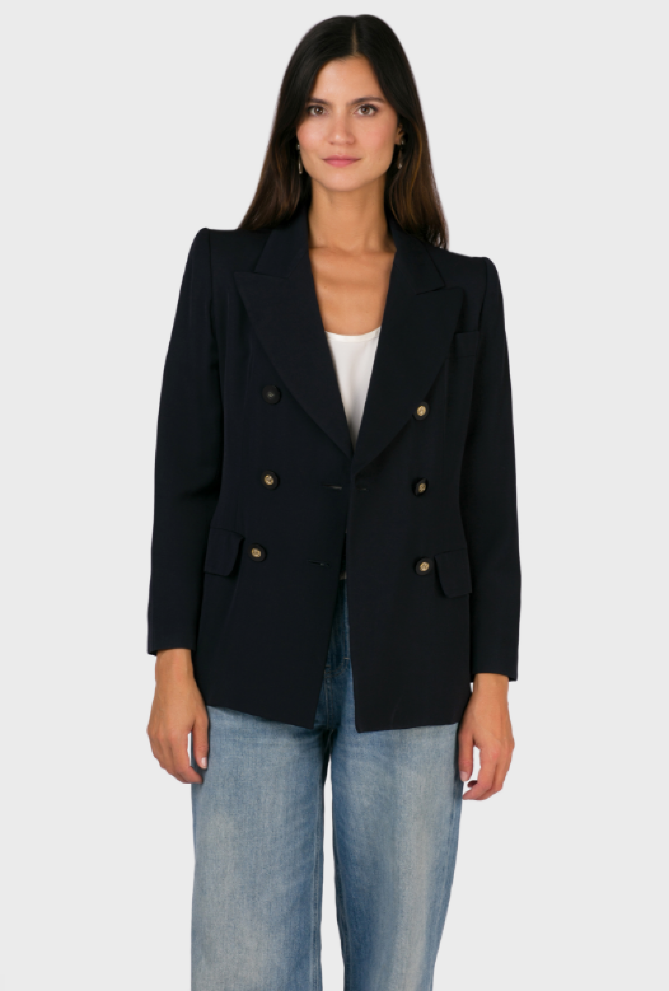Veste Yves Saint Laurent Marine Ss1989 Par Yves Saint Laurent