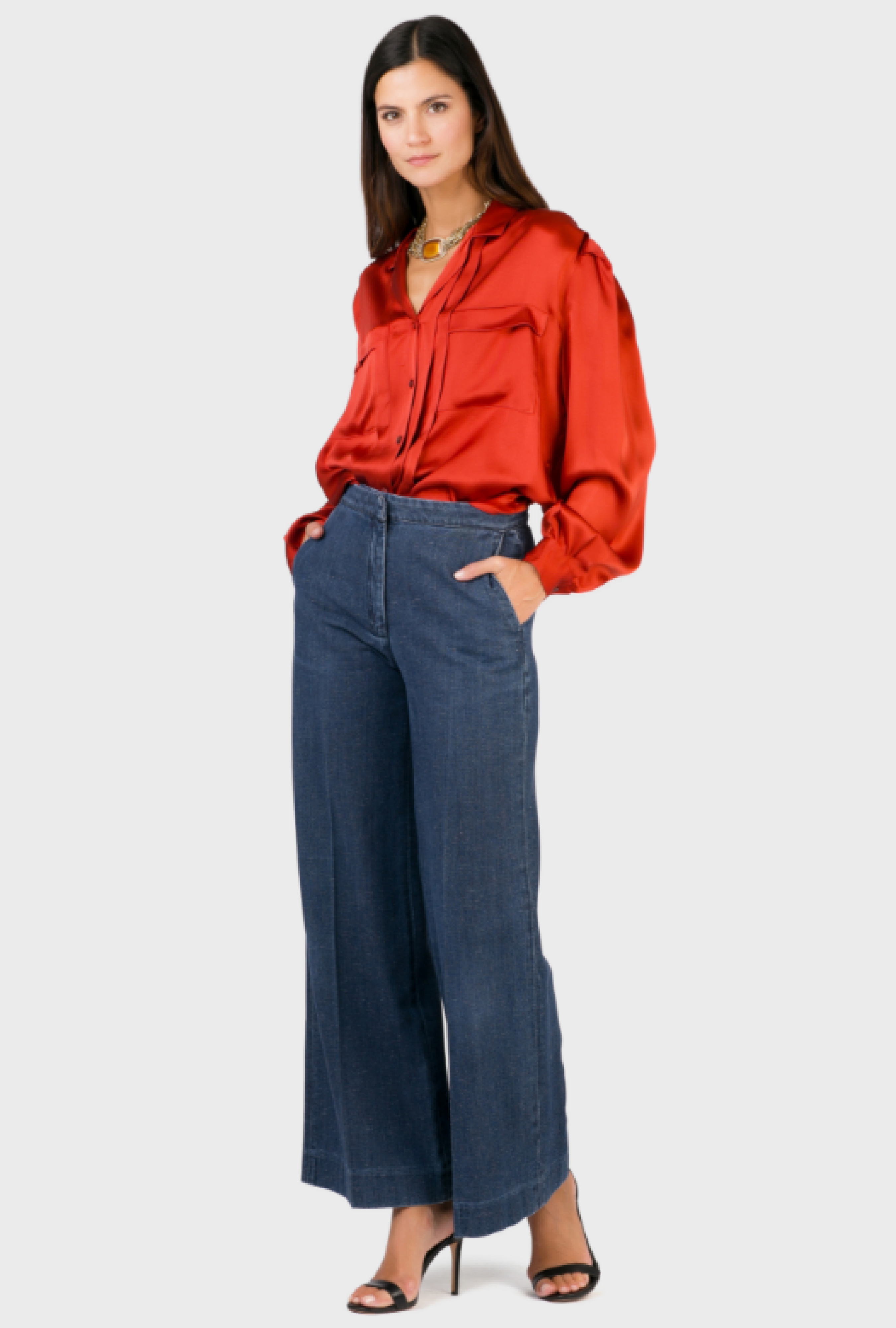 Chemise Chloe Rouge Soie