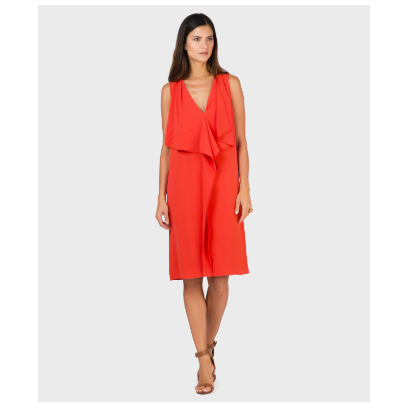 Robe Mantù Rouge Drapée