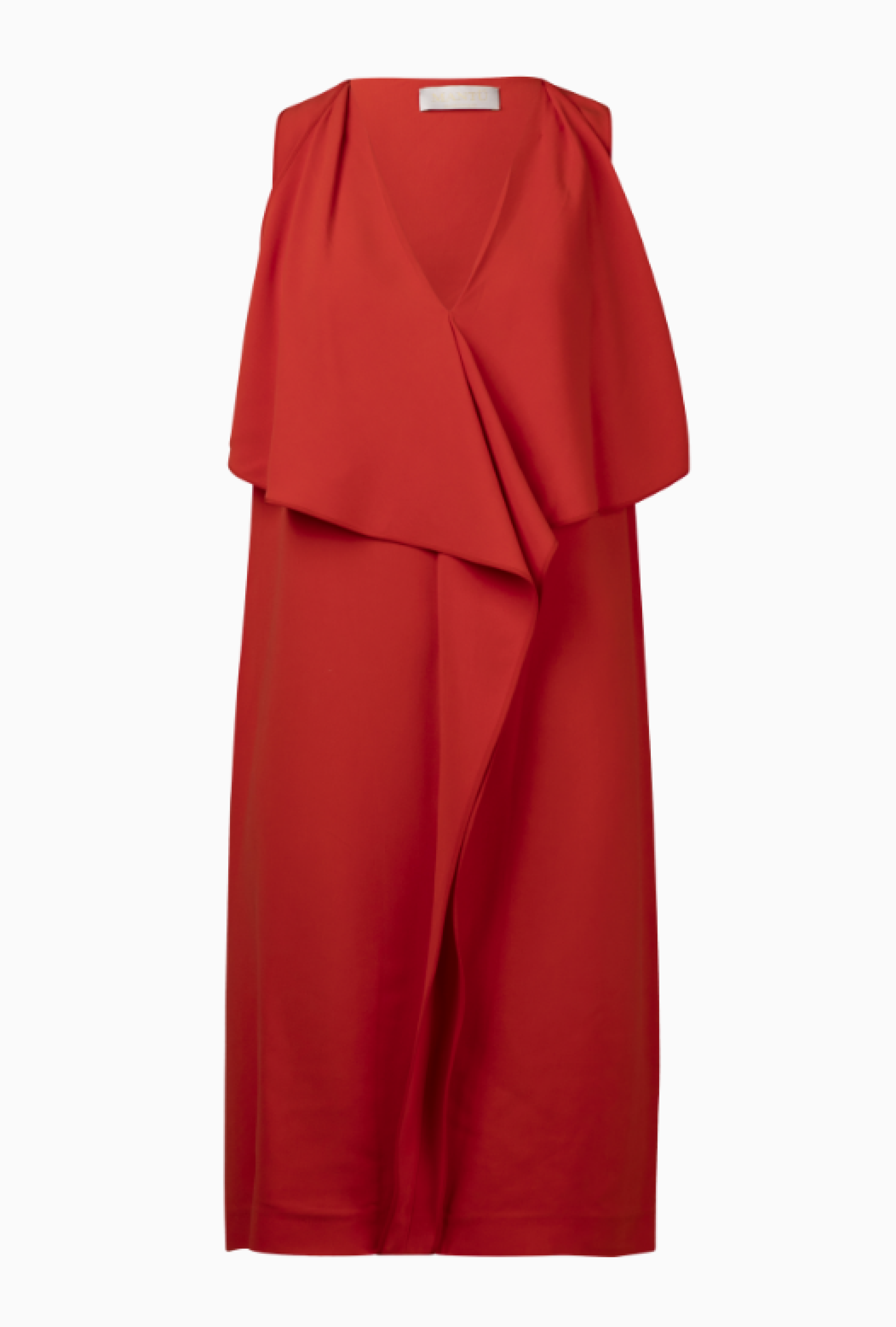 Robe Mantù Rouge Drapée