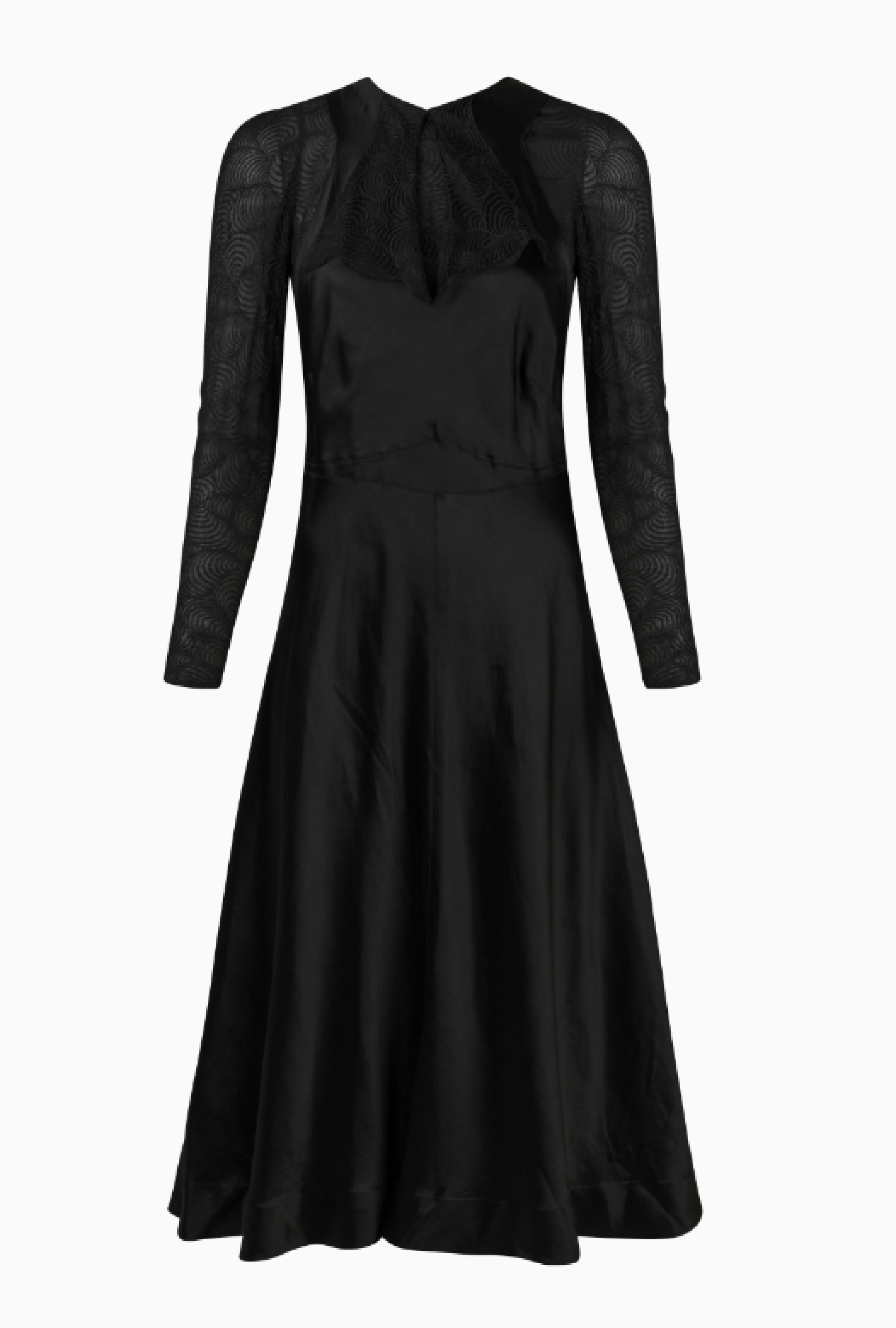 Robe Vintage Noir Sculptural Circa 1935