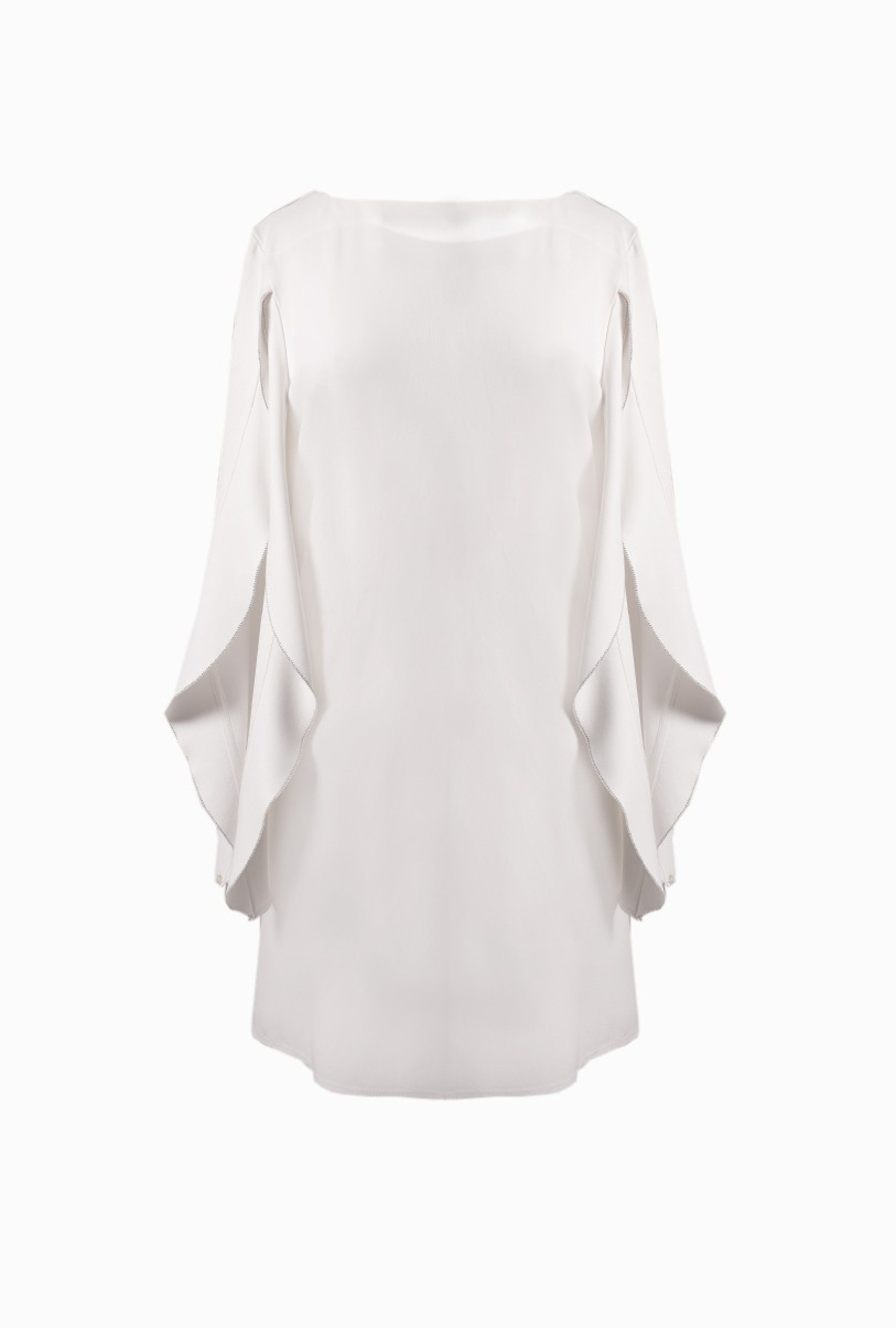 Robe Elisabetta Franchi Sartorial Blanche-Exclusivité web