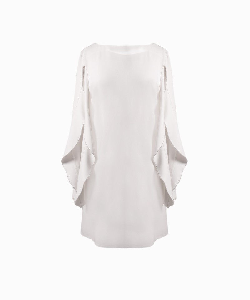 Robe Elisabetta Franchi Sartorial Blanche-Exclusivité web