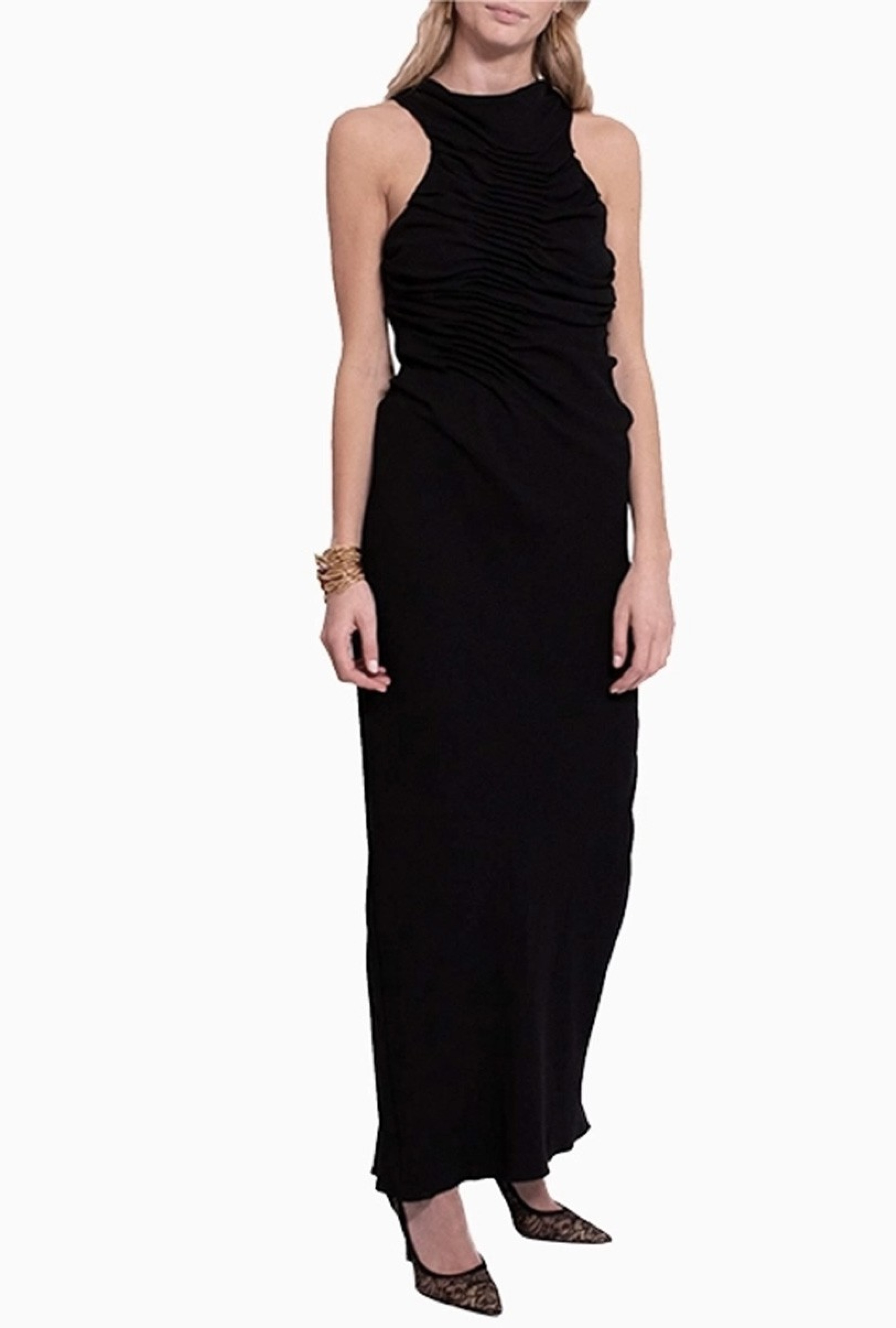 Robe Haider Ackermann longue Ruched