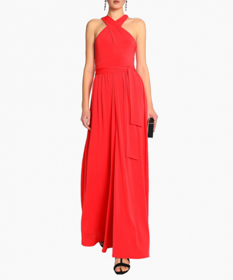 Robe Halston Heritage Halterneck Red-Exclusivité web