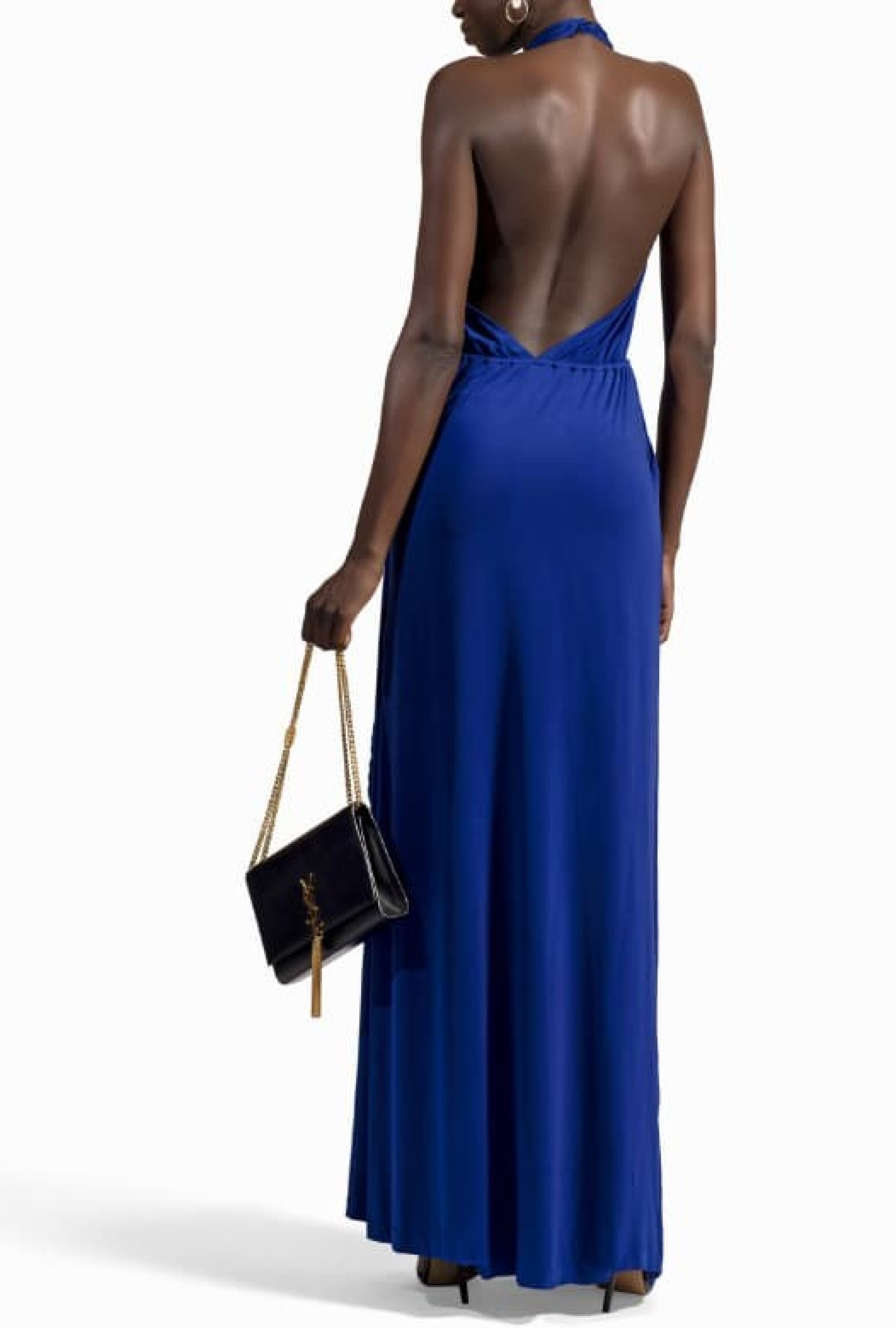 Robe Halston Heritage Backless Bleu-Exclusivité web
