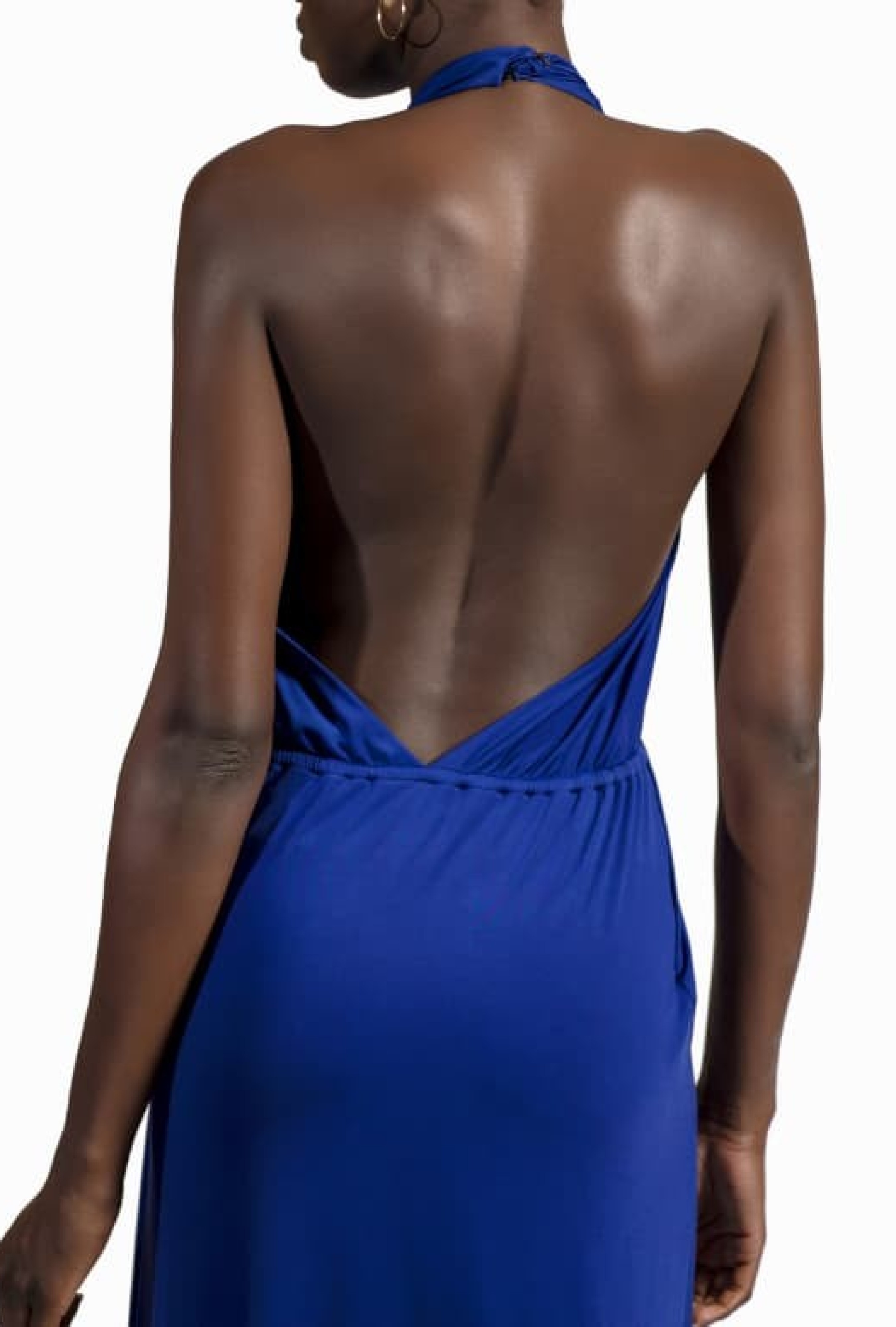 Robe Halston Heritage Backless Bleu-Exclusivité web