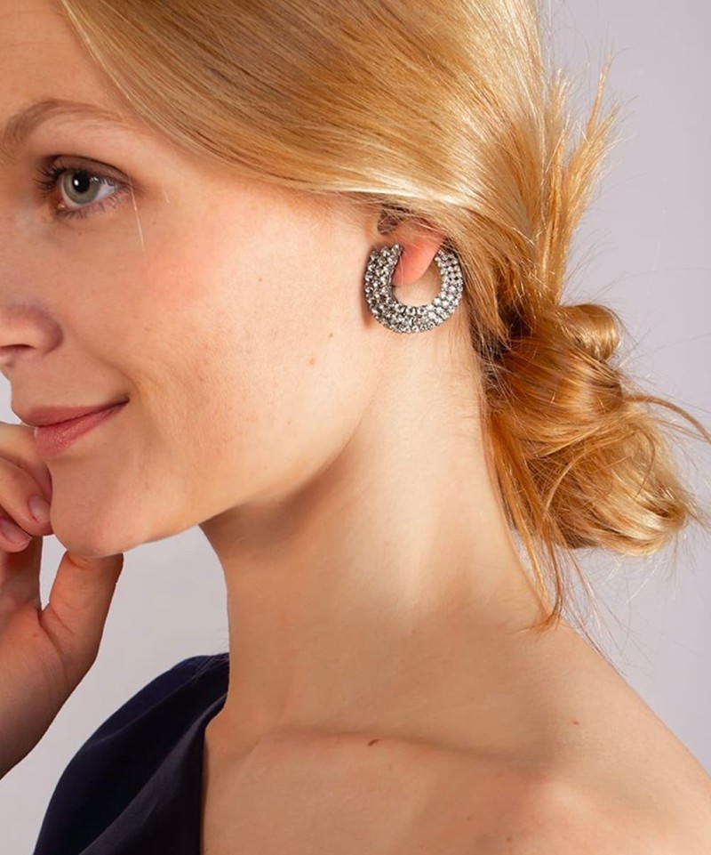 Boucles d'oreilles Hélène Zubeldia Demi Cercle