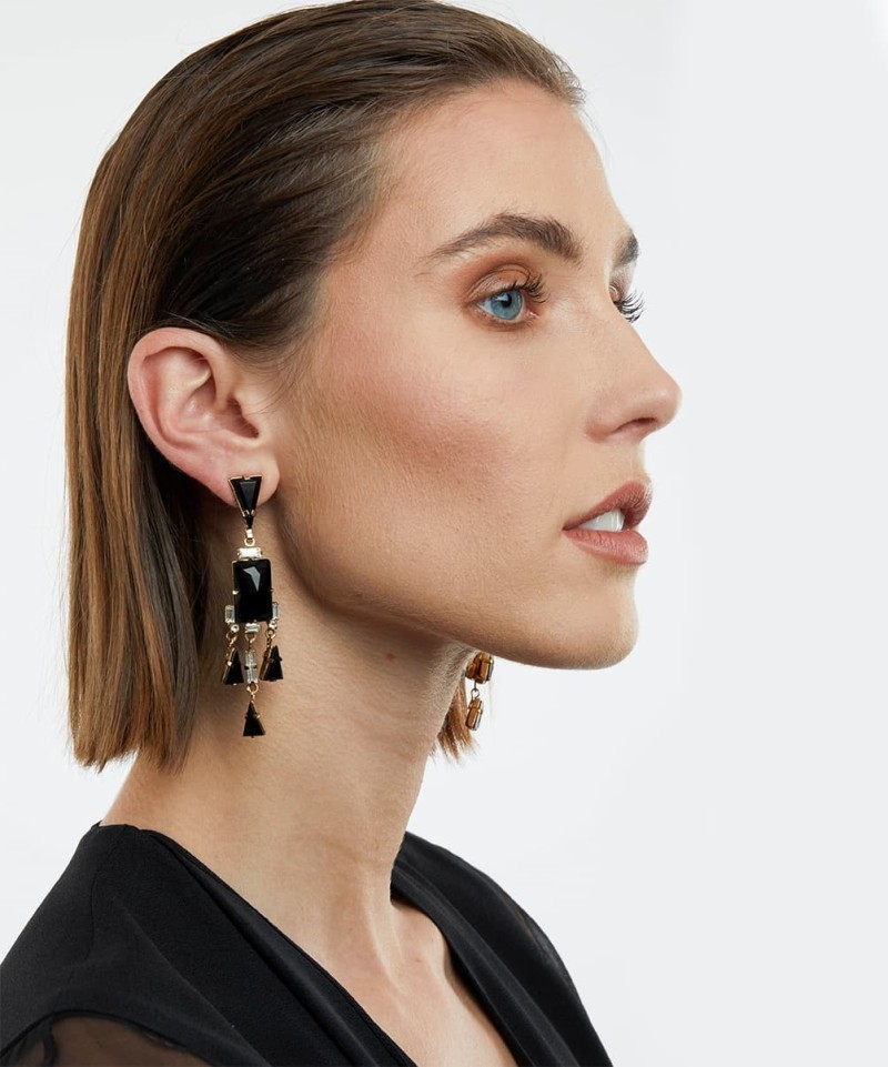 Boucles d'oreilles Hélène Zubeldia Black and gold