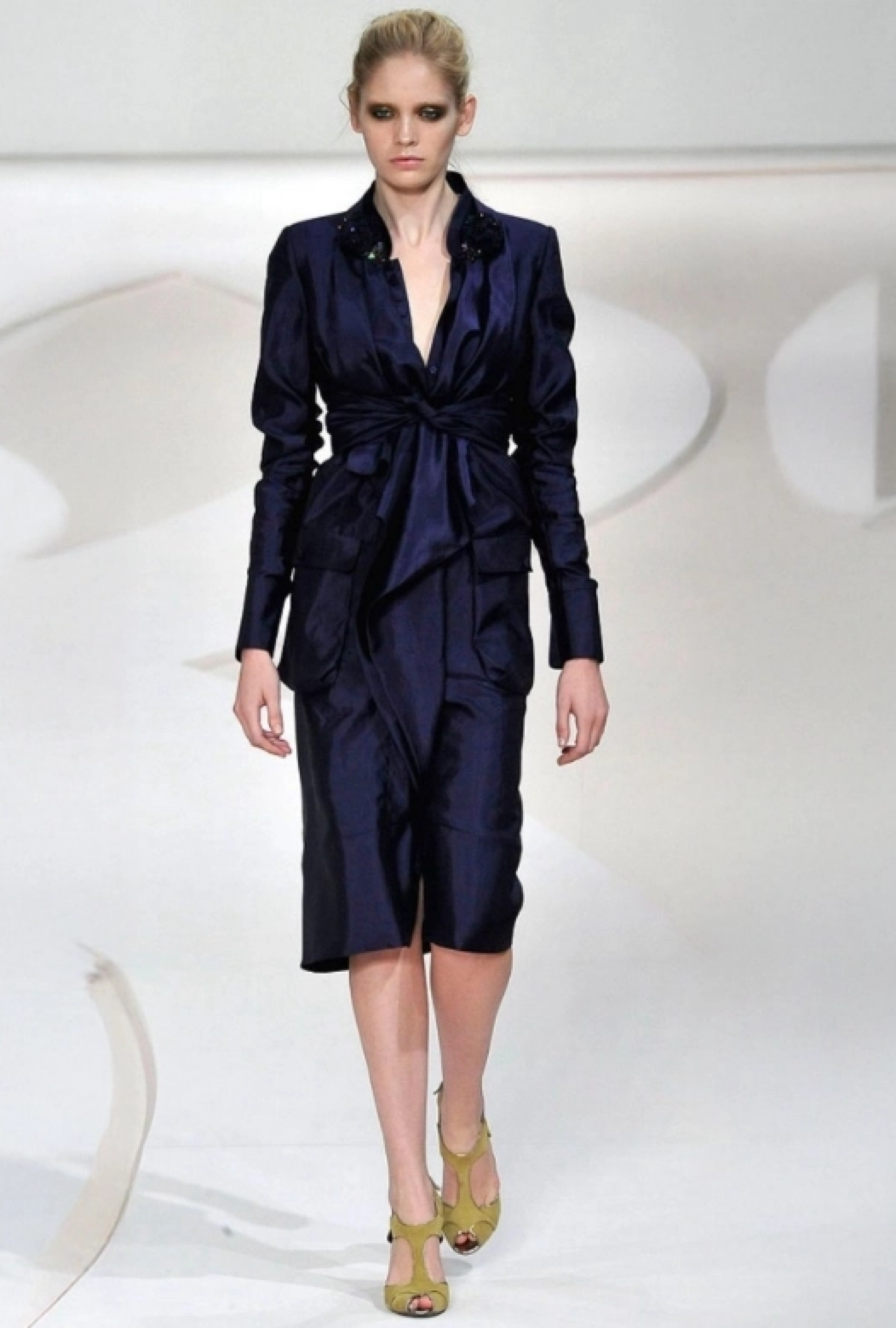 Tailleur Valentino Soie Marine