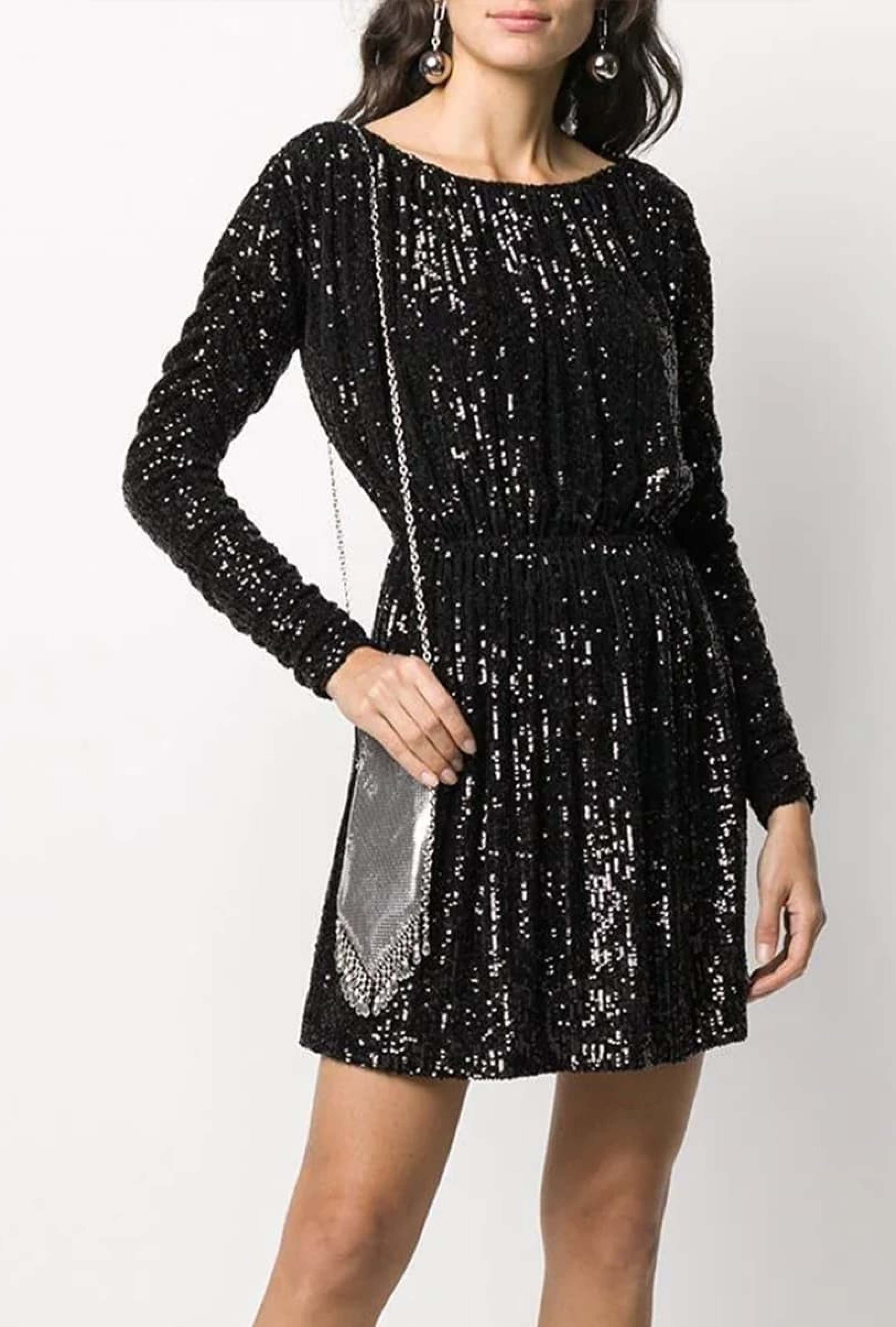 Robe Yves Saint Laurent Noire Pailletée