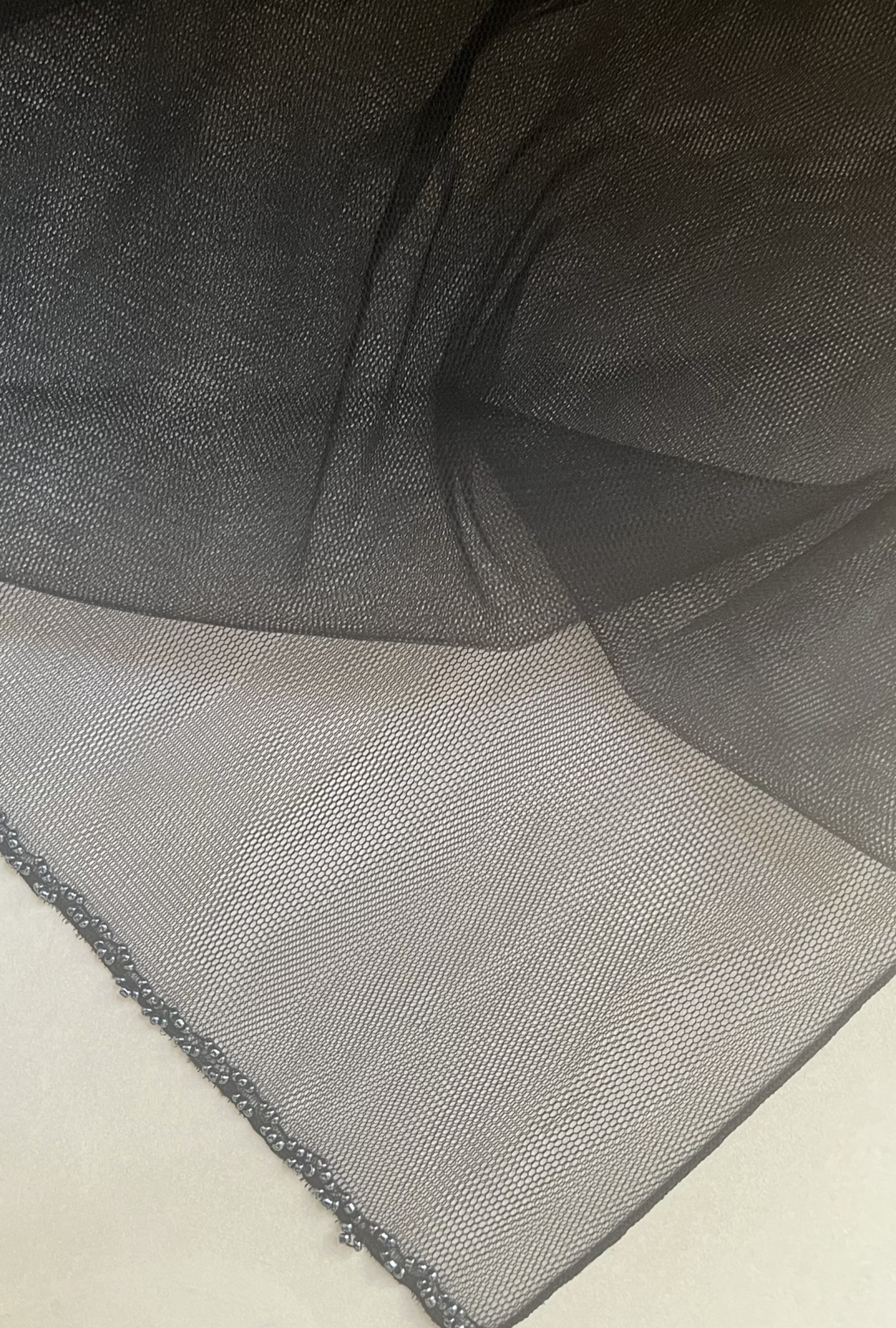 Étole My Couture Corner Noire Perles Noires