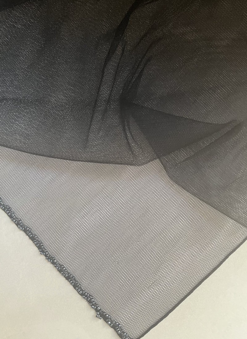 Étole My Couture Corner Noire Perles Noires