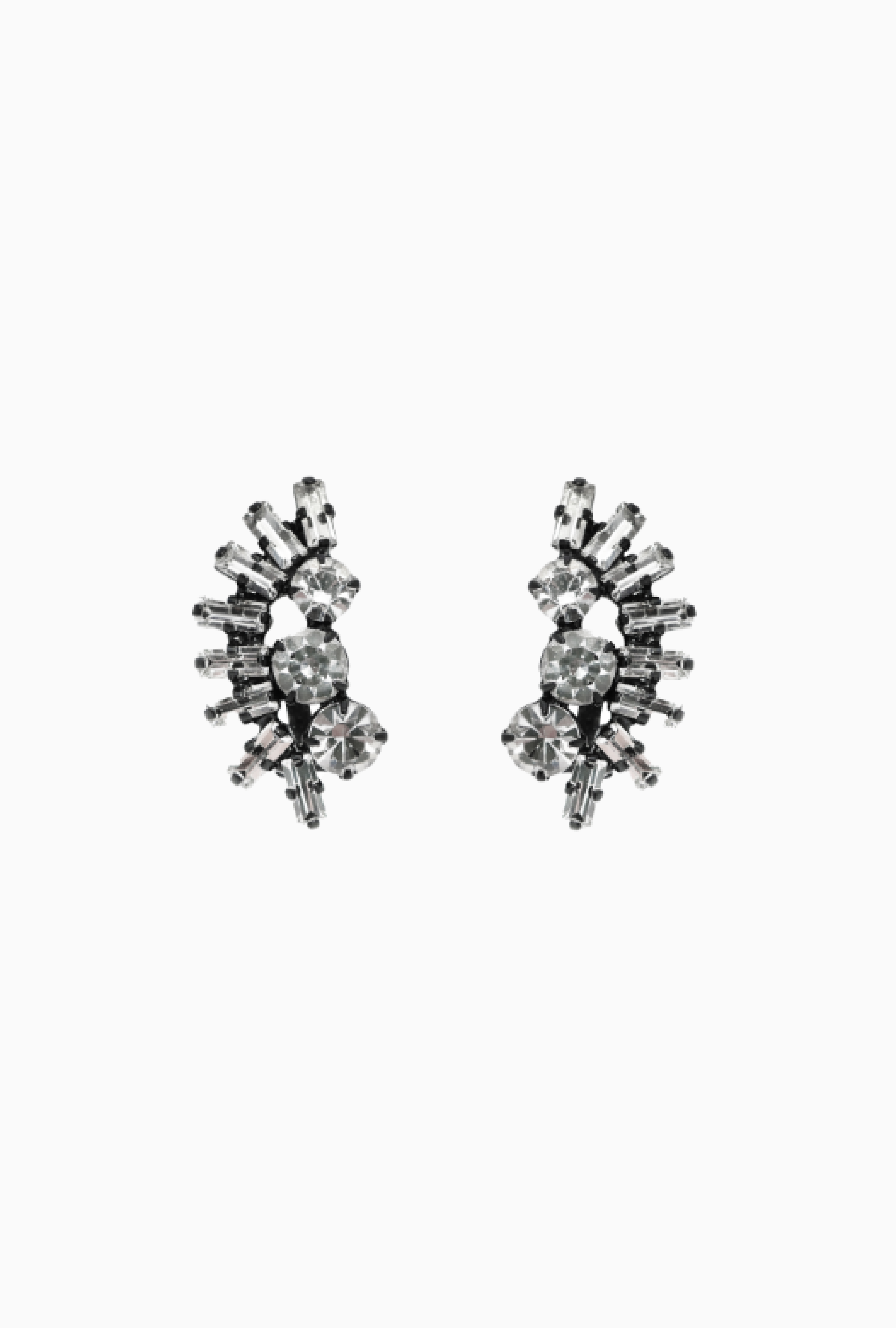 Boucles d'oreilles Hélène Zubeldia Baguettes Cristal