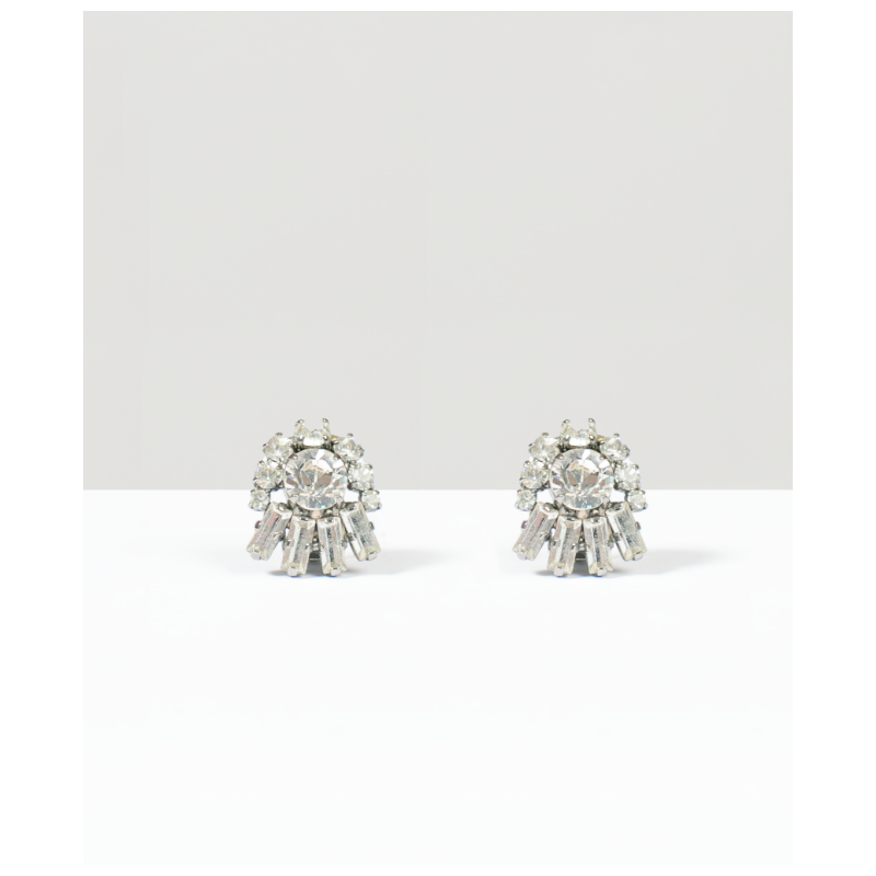 Boucles d'oreilles Hélène Zubeldia Puce Cristal