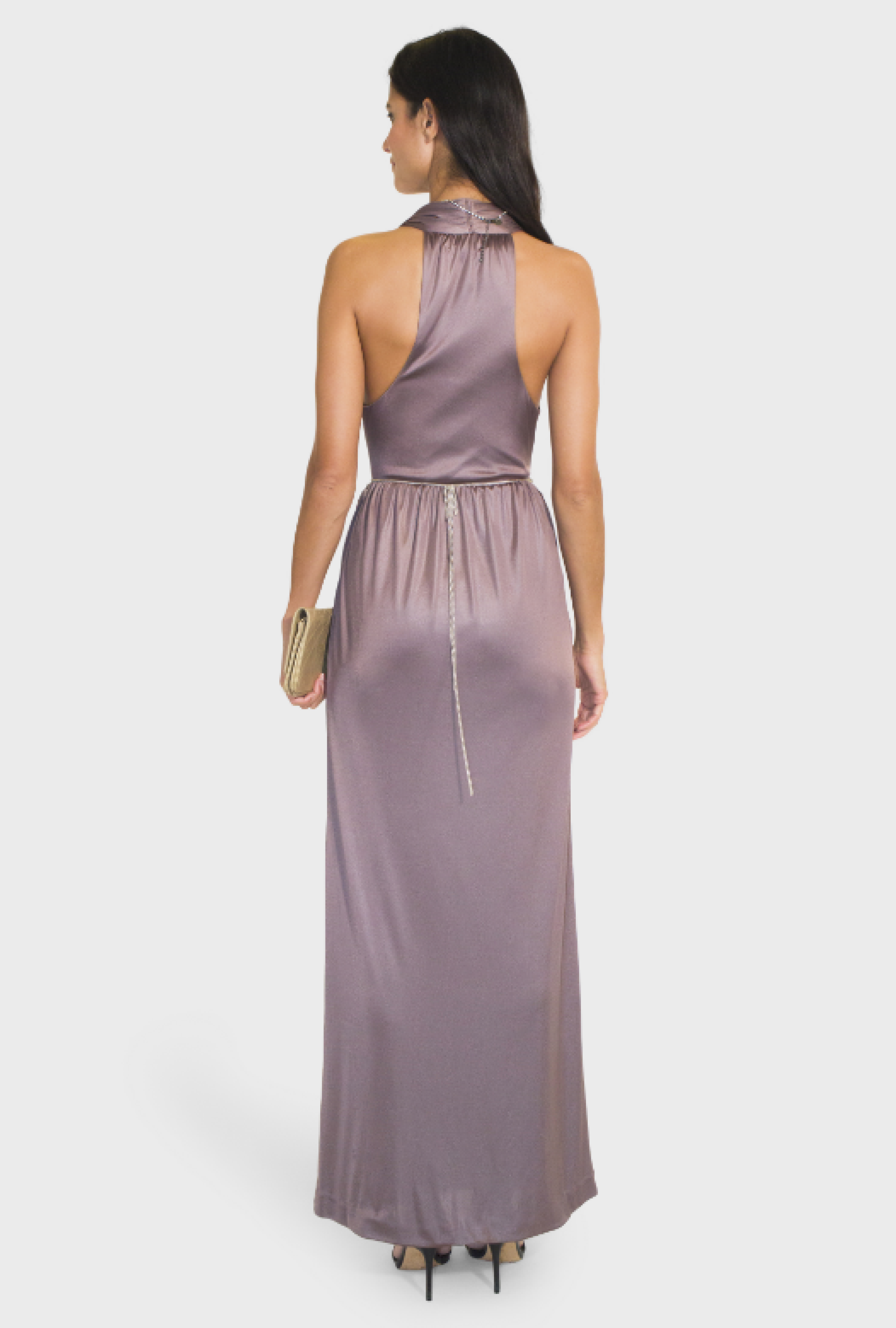 Robe Azzaro  Col  V Taupe