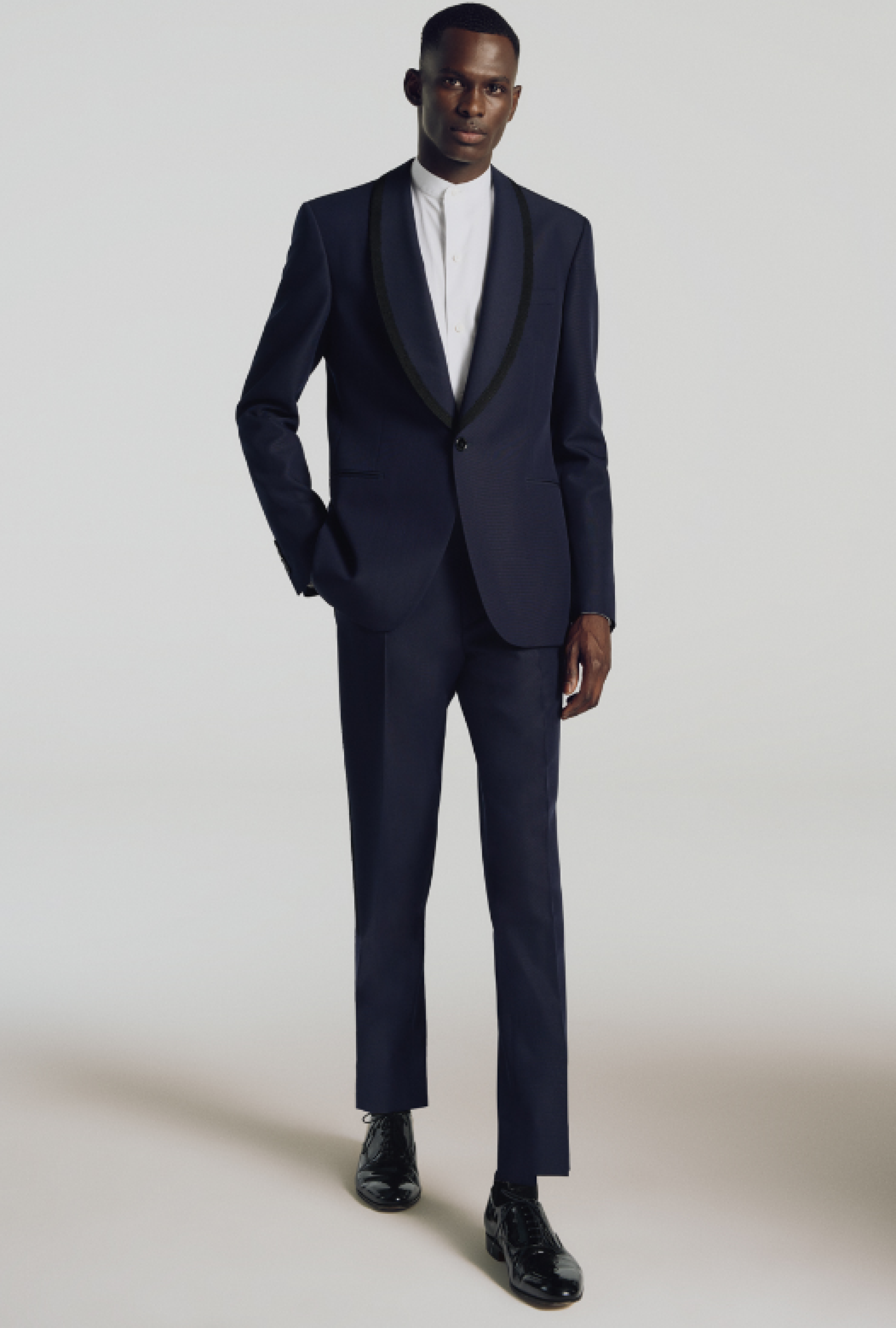 Smoking Fursac  Col Chale Bleu Marine Galon