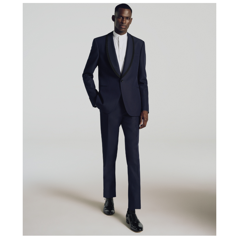 Smoking Fursac  Col Chale Bleu Marine Galon