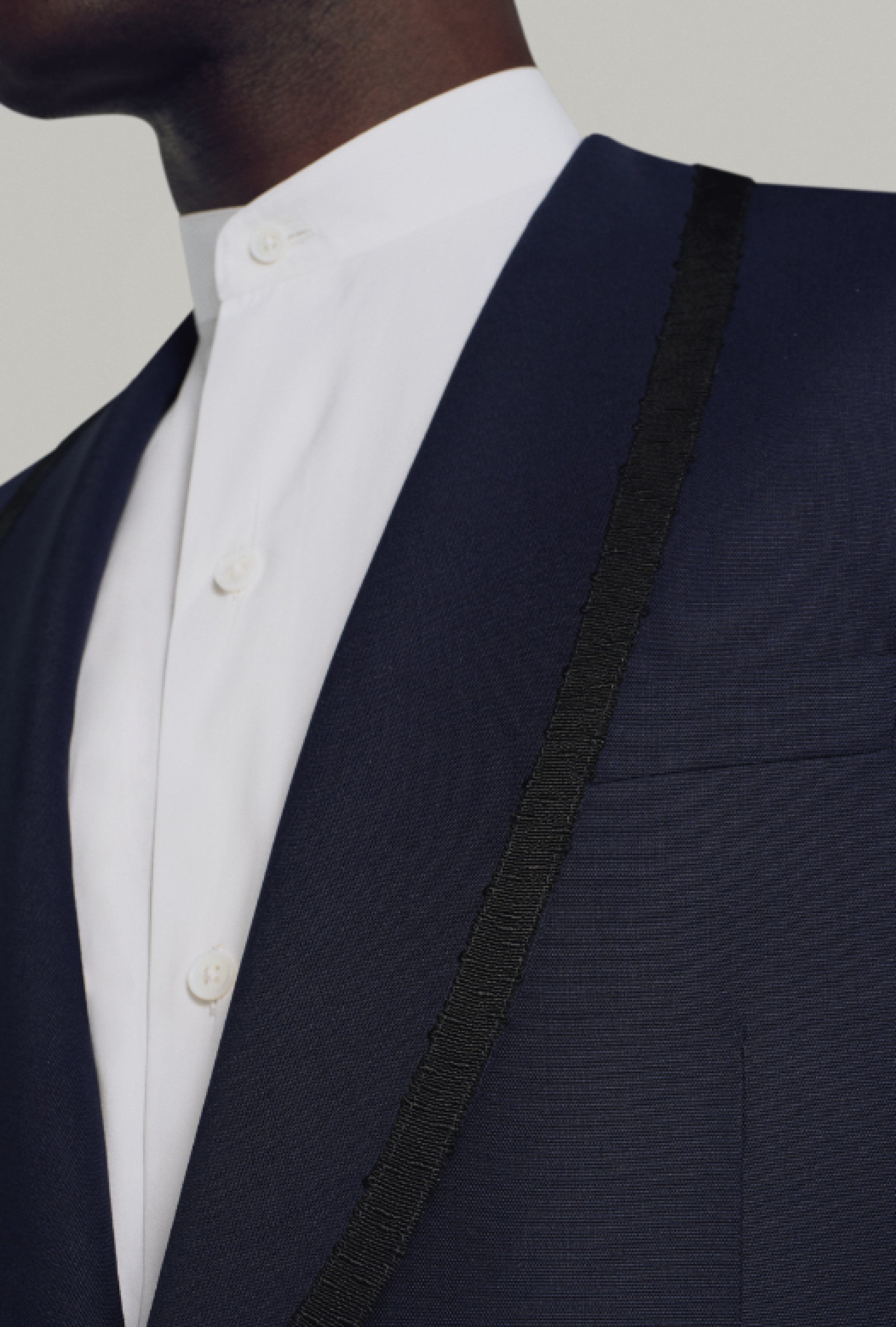 Smoking Fursac  Col Chale Bleu Marine Galon