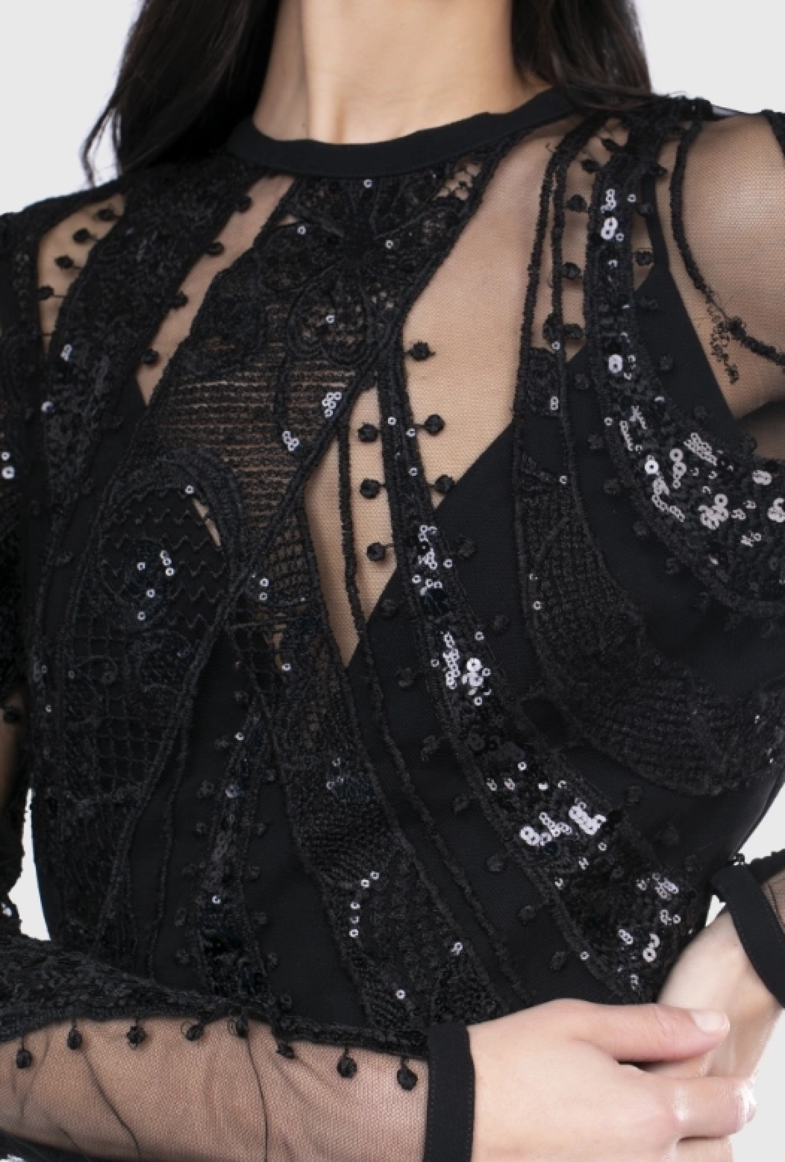 Robe Elie Saab Black Feather