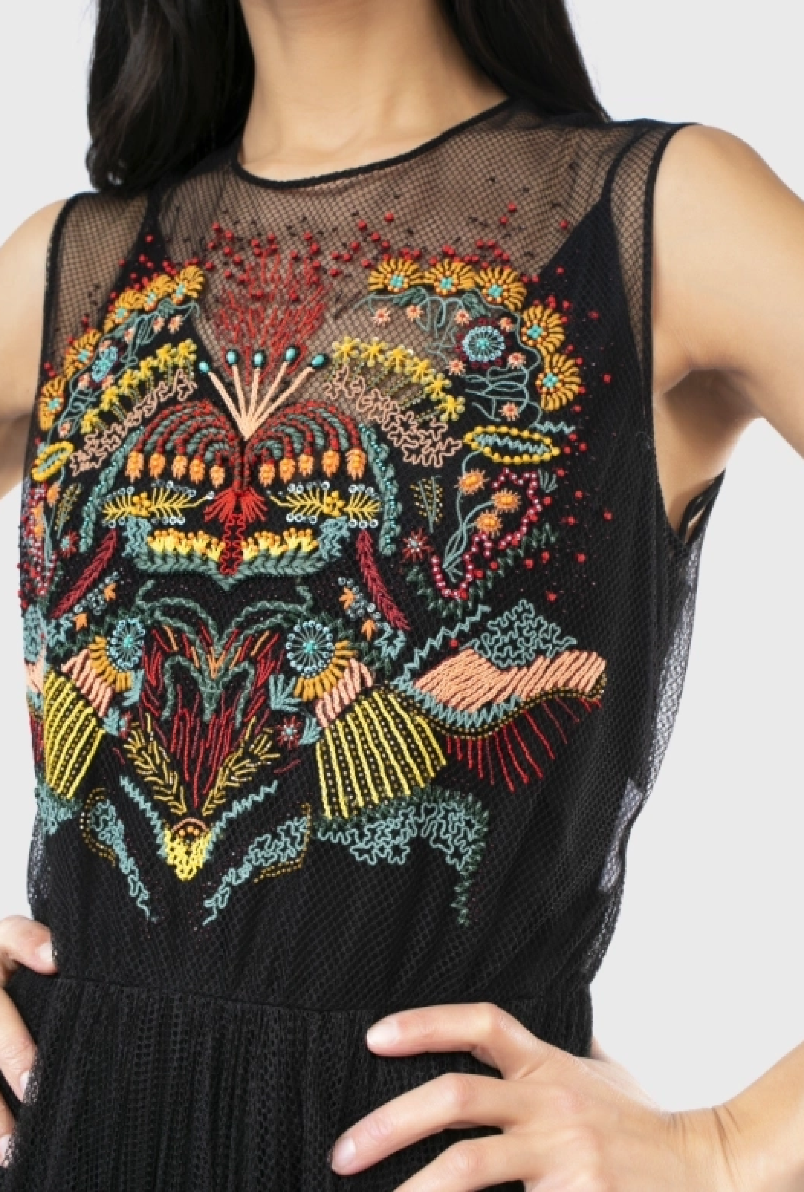 Robe Christian Dior Broderie Fleurie