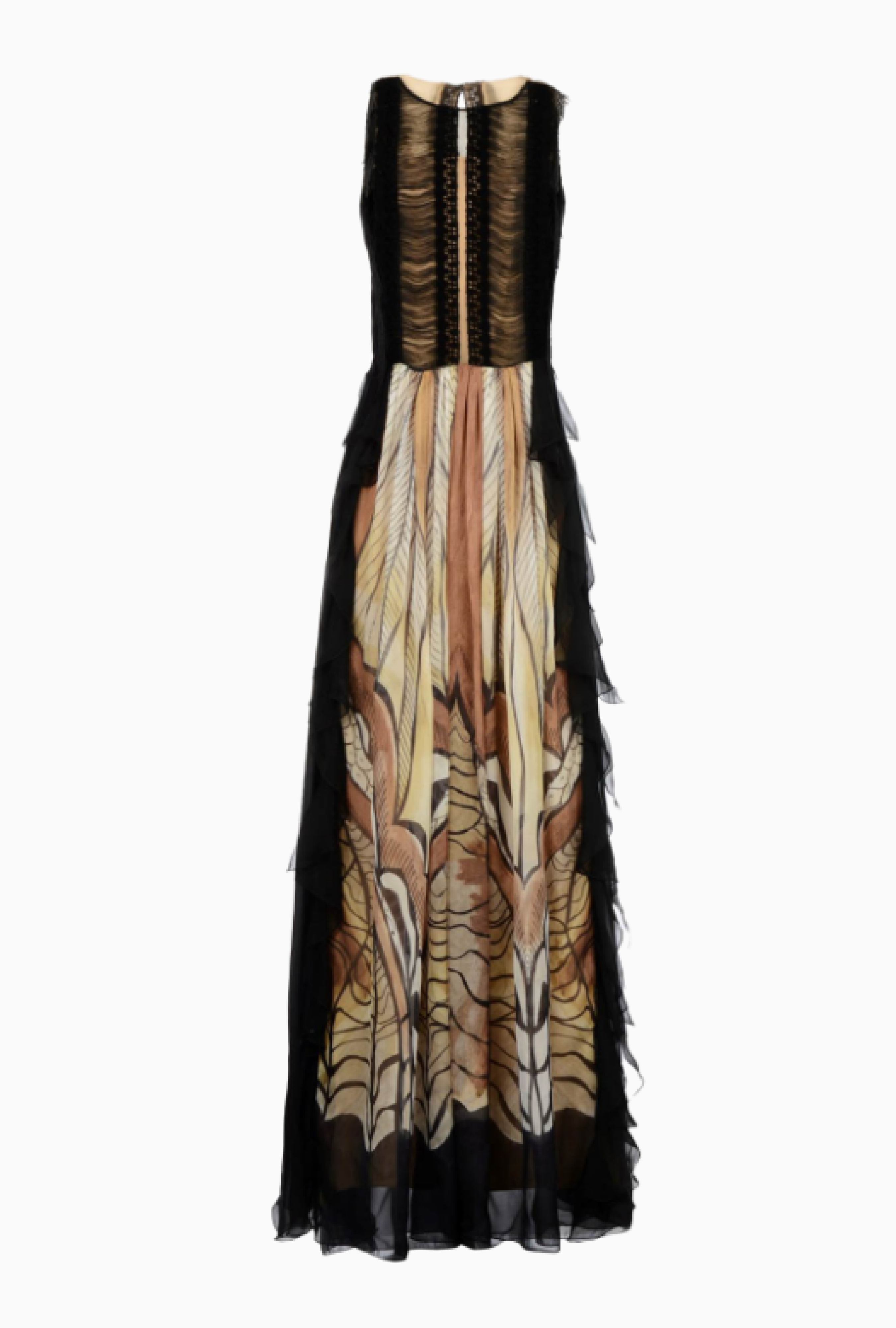 Robe Alberta Ferretti Franges en soie