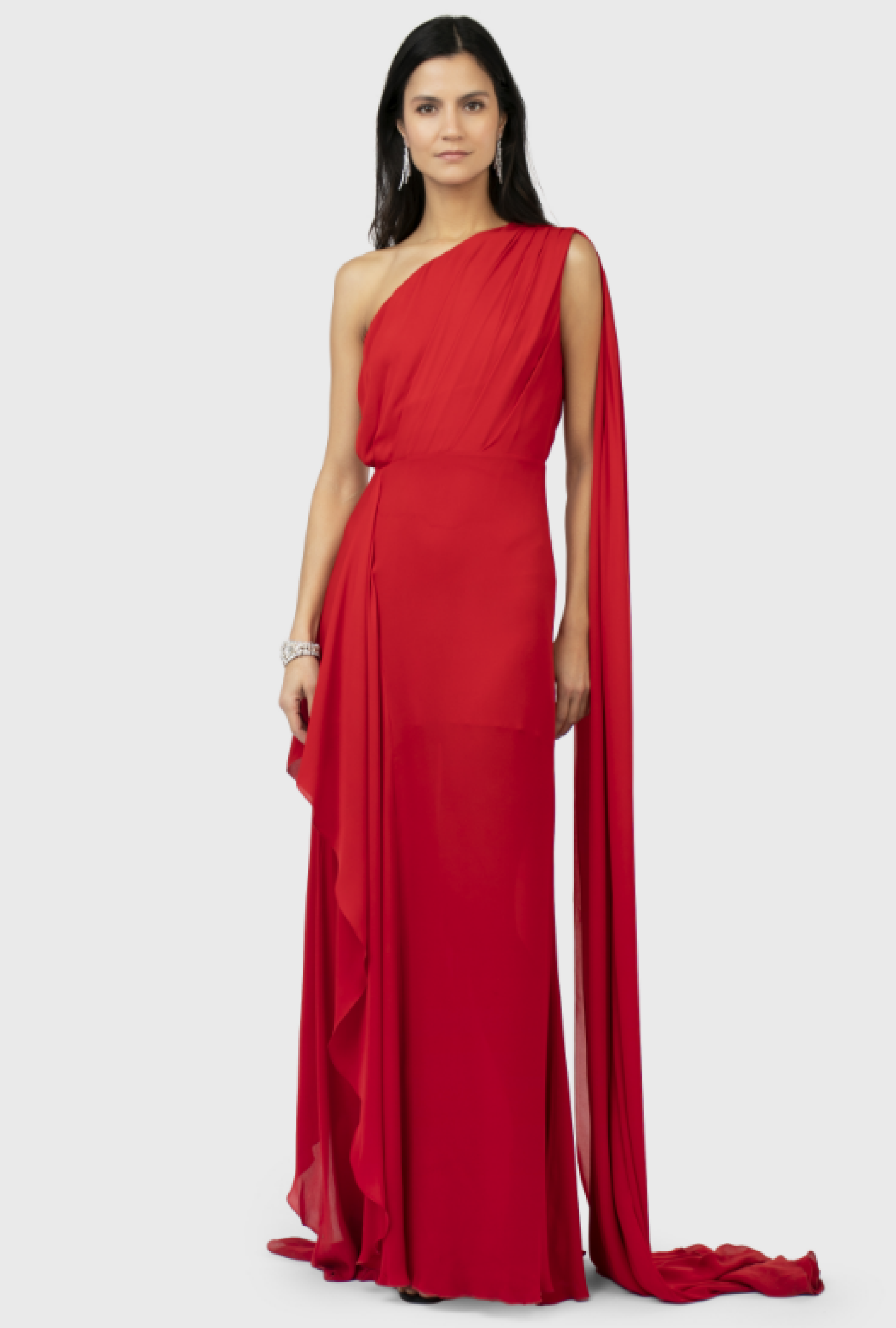 Robe Elie Saab Red Asymetric